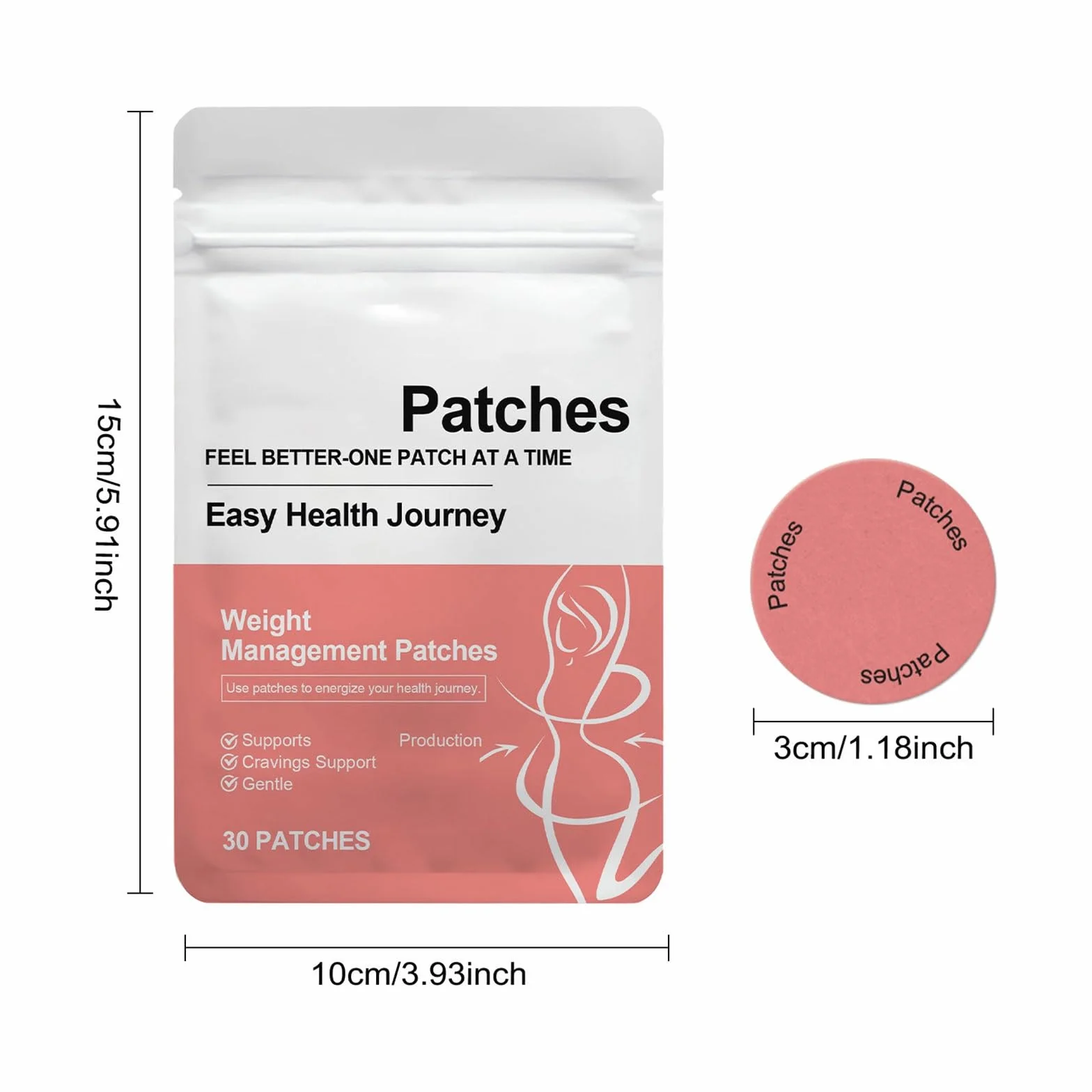 Cerotti Dimagranti Metabalance Patch, 90 Pezzi, Slimming Patch per Dimagrire, Ingredienti Naturali