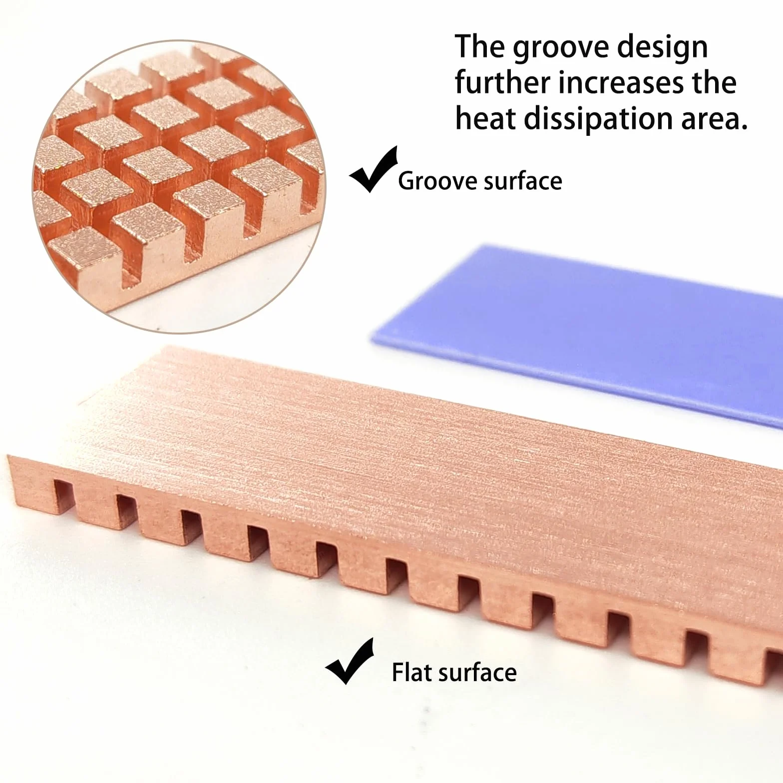 Dissipatore di calore 67x18x6mm M.2 Dissipatore di calore in rame puro per raffreddamento 2280 M2 SSD NGFF SSD NVME SSD Laptop, con cuscinetto termico a base di silicone