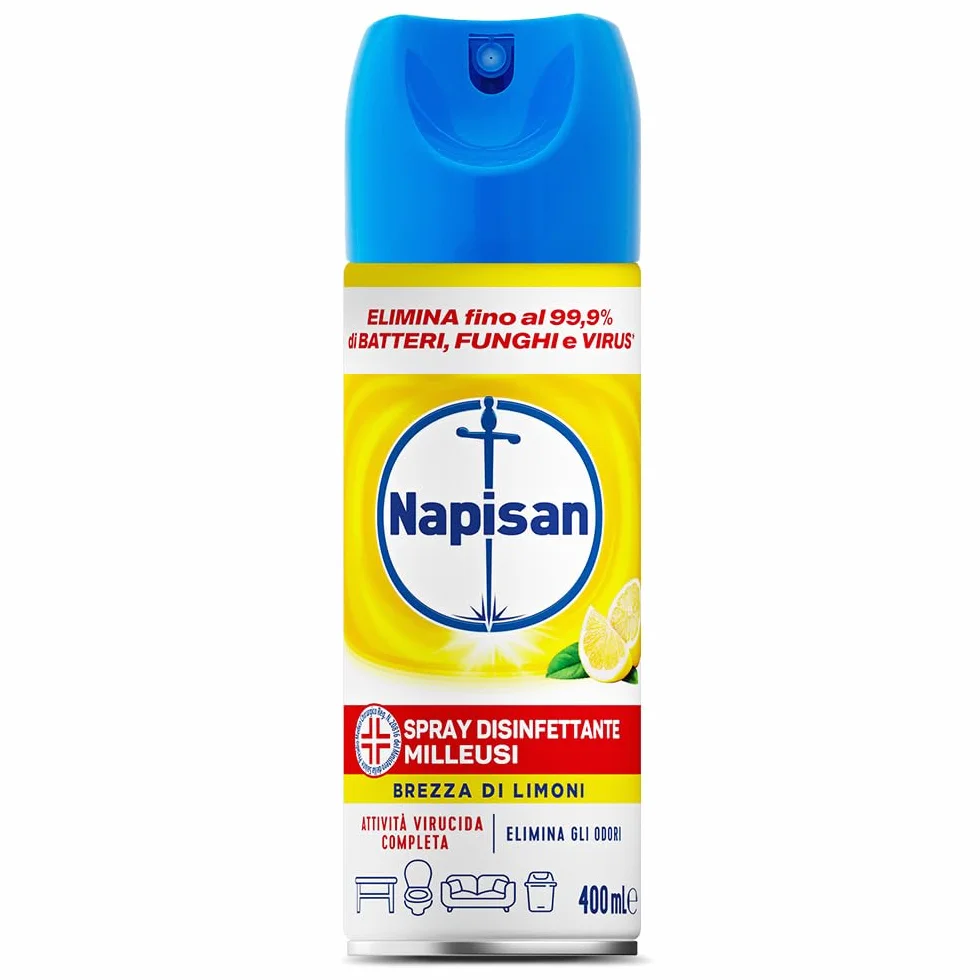 Napisan Spray Disinfettante Milleusi 6x400ml Limone per Tessuti e Superfici