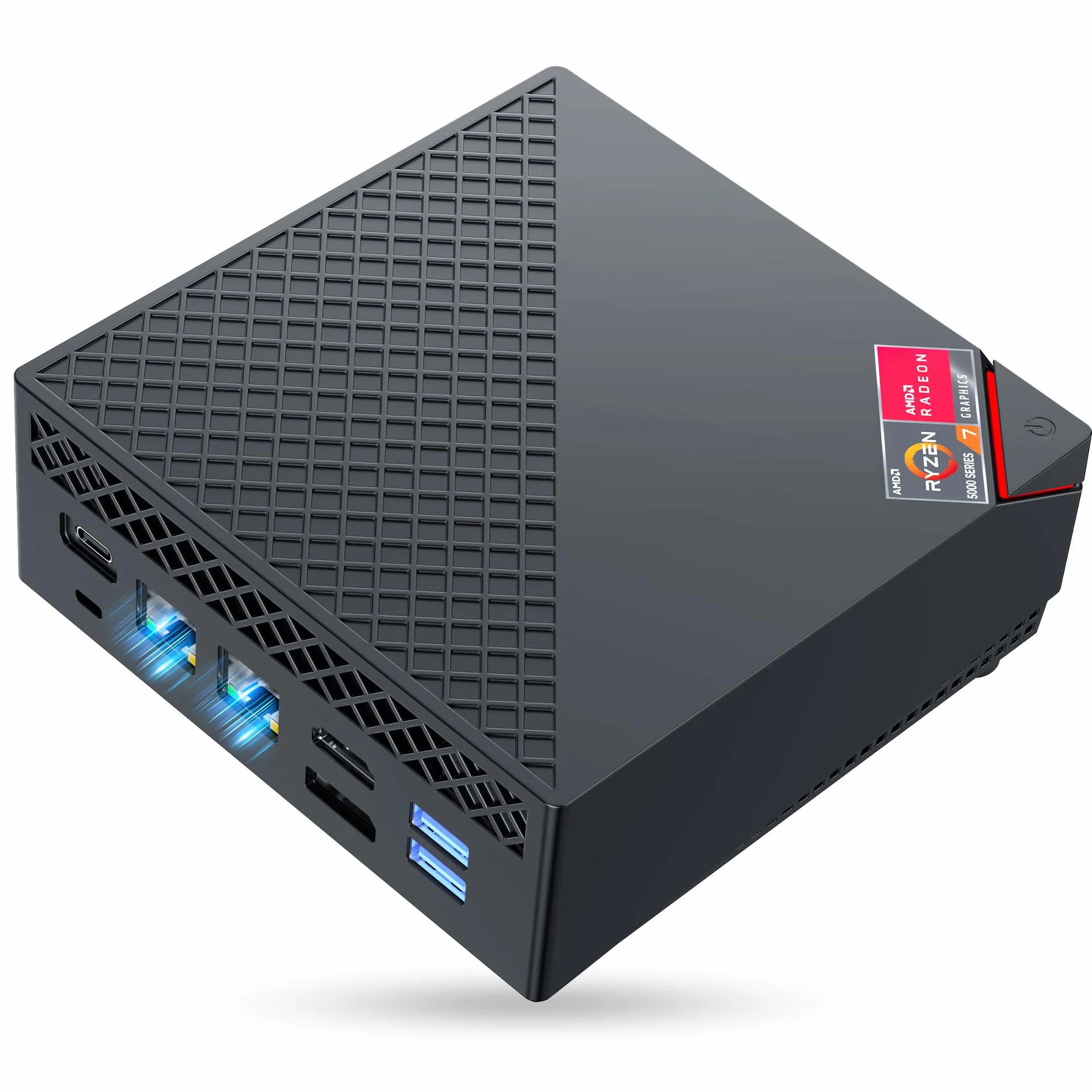 NiPoGi AM06PRO Mini PC Ryzen 7 7730U 32GB DDR4 1TB M.2 SSD 4K@60Hz Triple Display DP/HDMI 2.0/Type-C Dual-LAN WIFI6 BT5.2