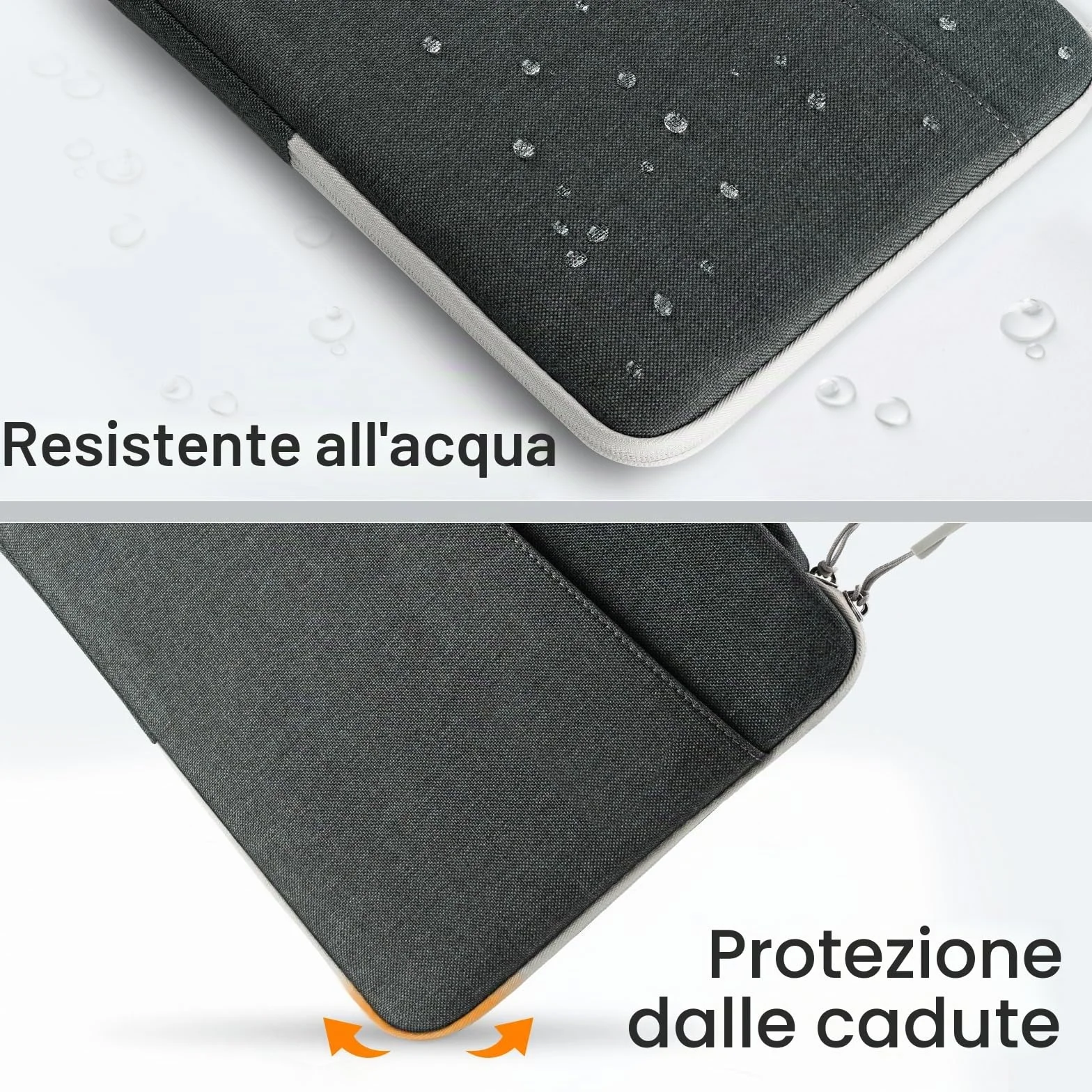 JETech Custodia Laptop per MacBook Neo (A18 Pro), 13-14 Pollici MacBook Air/Pro (M1-M5, 2020-2026), Custodia Borsa con Maniglia e Tasca Portatili (Grigio Scuro)