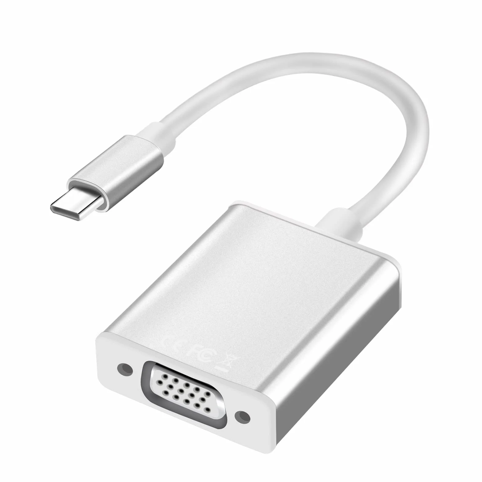 Adattatore da USB C (Thunderbolt 3) a VGA, Adattatore da Maschio 3.1 Type-C a Femmina VGA, Compatibile con MacBook Pro 2019/2020/2021, MacBook Air, iPad Pro, Samsung Galaxy