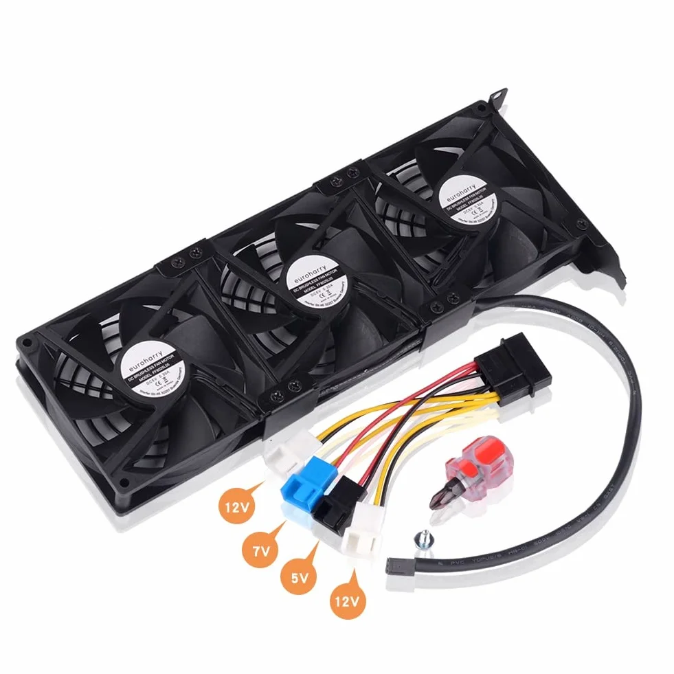 Ventola di raffreddamento per scheda grafica 3 x 92 mm 2 pin, ventola GPU, ventola PCI, supporta l'interfaccia SYS_FAN, adatto per gtx 1080ti, gtx1060, rtx 3080ti...