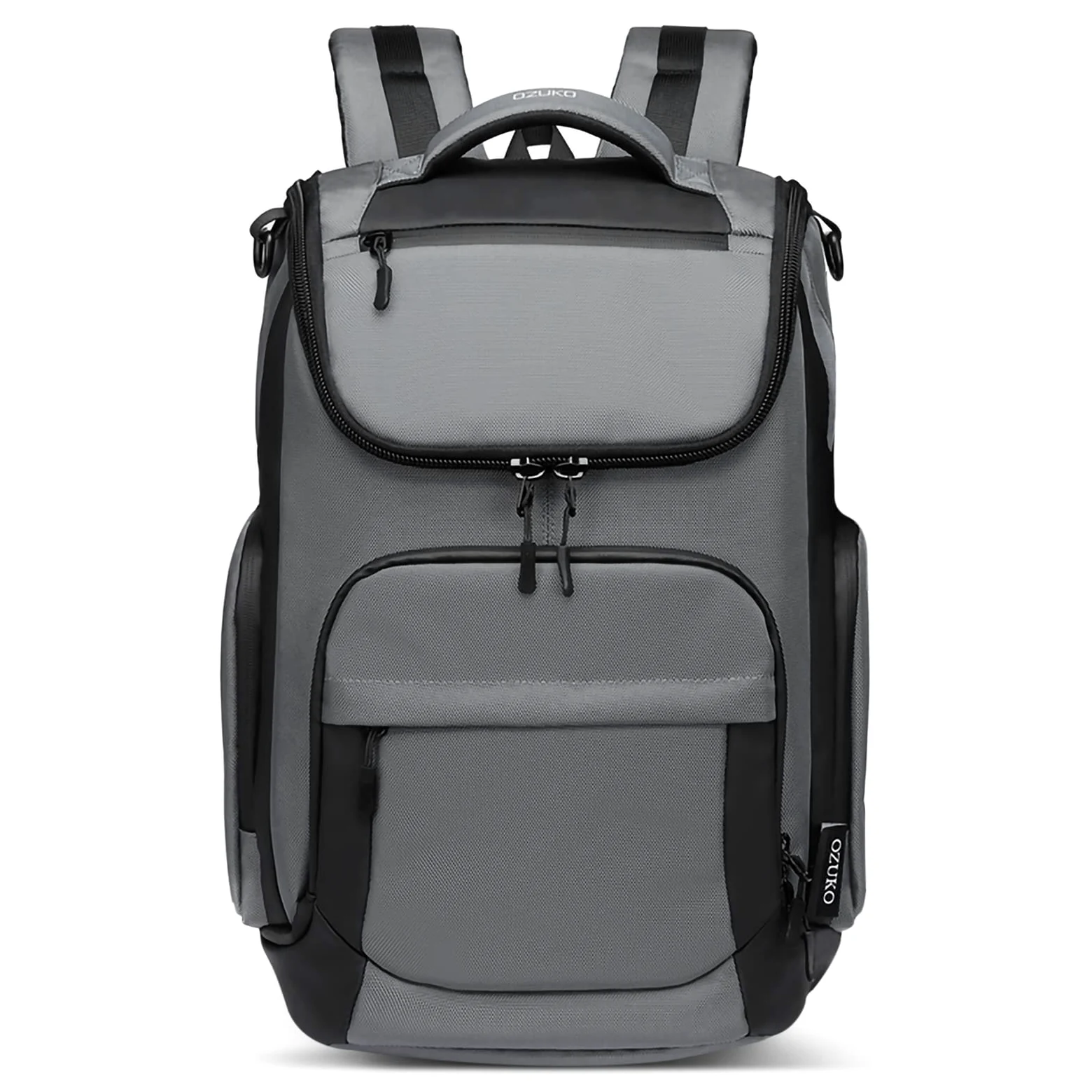 VARLIVOO Uomo Zaino 15.6" Laptop Zainetto Alta Capacità Borse Lavoro Viaggio Scuola Università Campeggio Antifurto Zaino Impermeabile Polyester Grigio