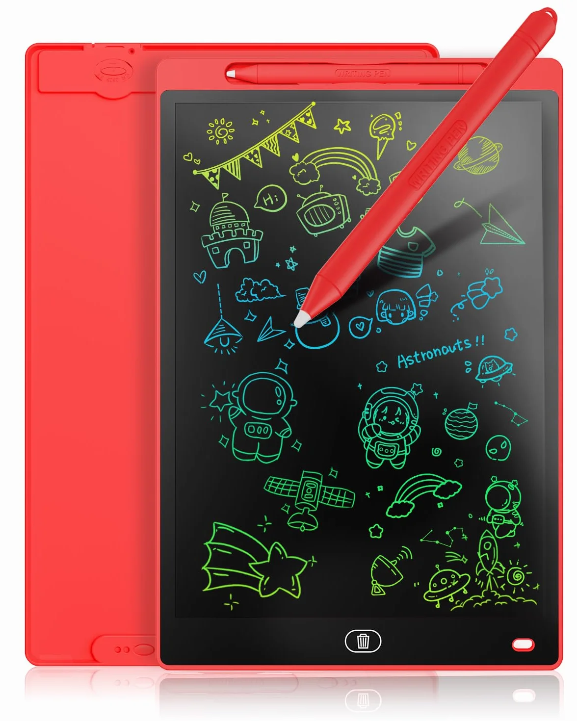 Tavoletta Grafica LCD 8,5 Pollici Lavagna da Disegno Cancellabile Portatile Regalo Bambini Rosso