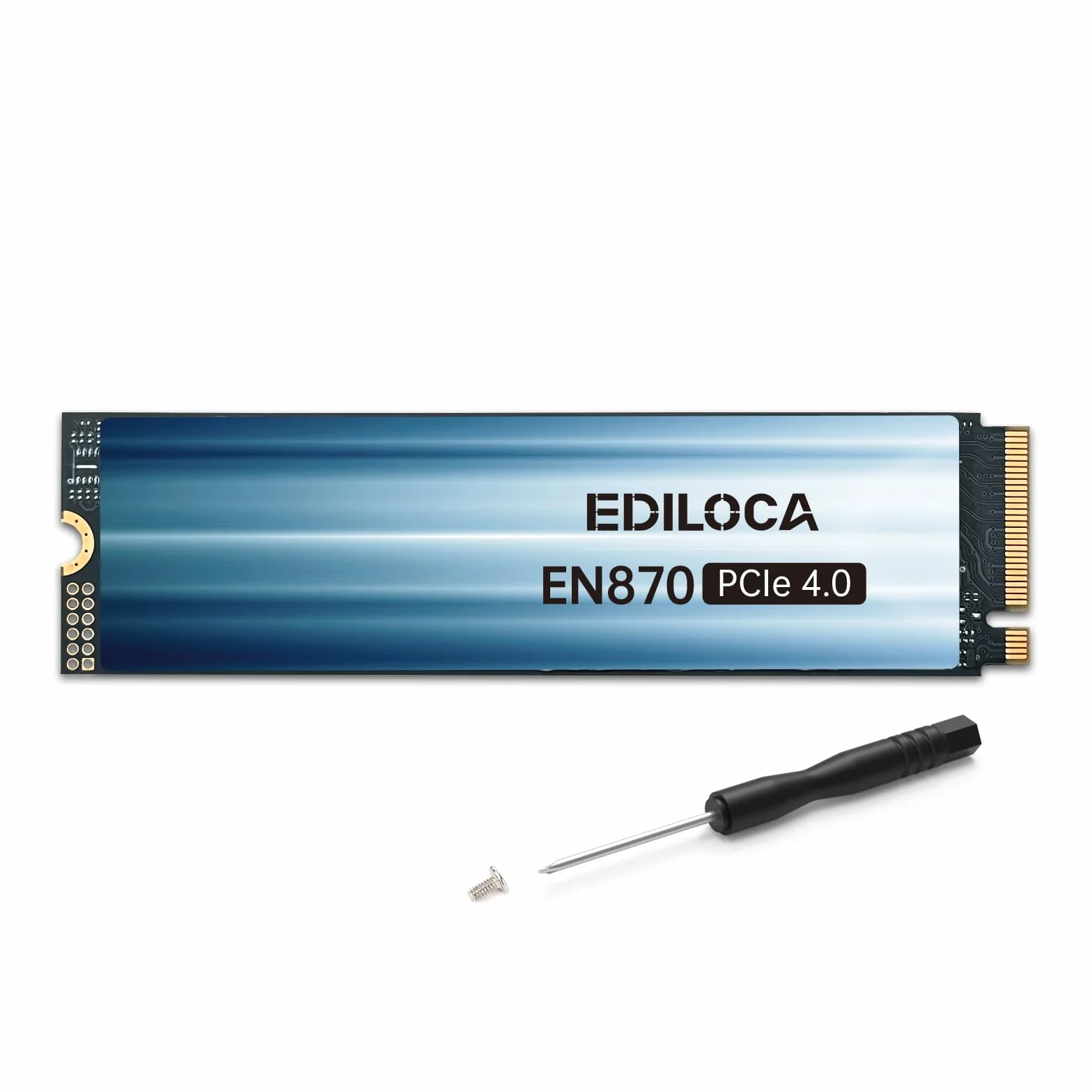 Ediloca EN870 SSD 2TB PCIe Gen4, NVMe M.2 2280, fino a 7400 MB/s, Unità a stato solido interne, cache SLC dinamica, compatibile con PS5 e PC