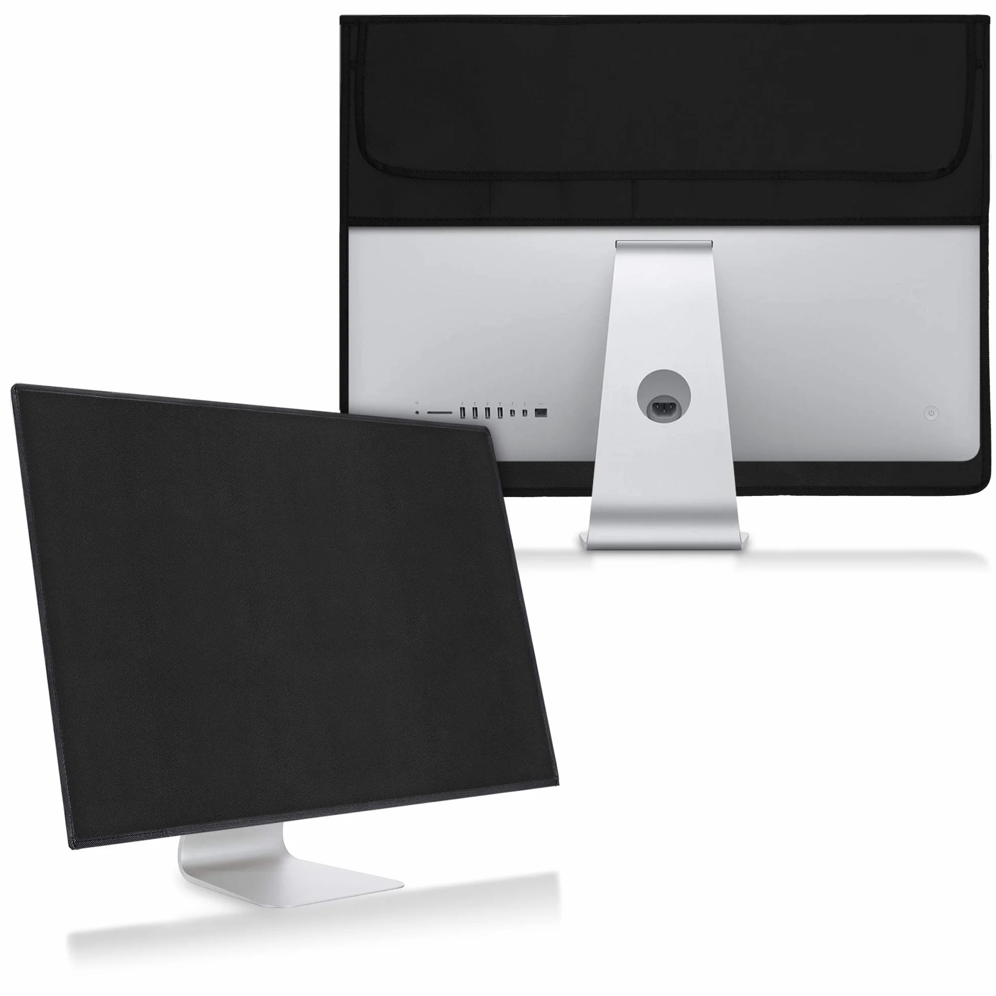 kwmobile Custodia 4in1 Compatibile con Apple iMac 27" / iMac Pro 27" - Fodero Monitor, Case Tastiera, Cover Magic Mouse e Porta-Cavi - nero