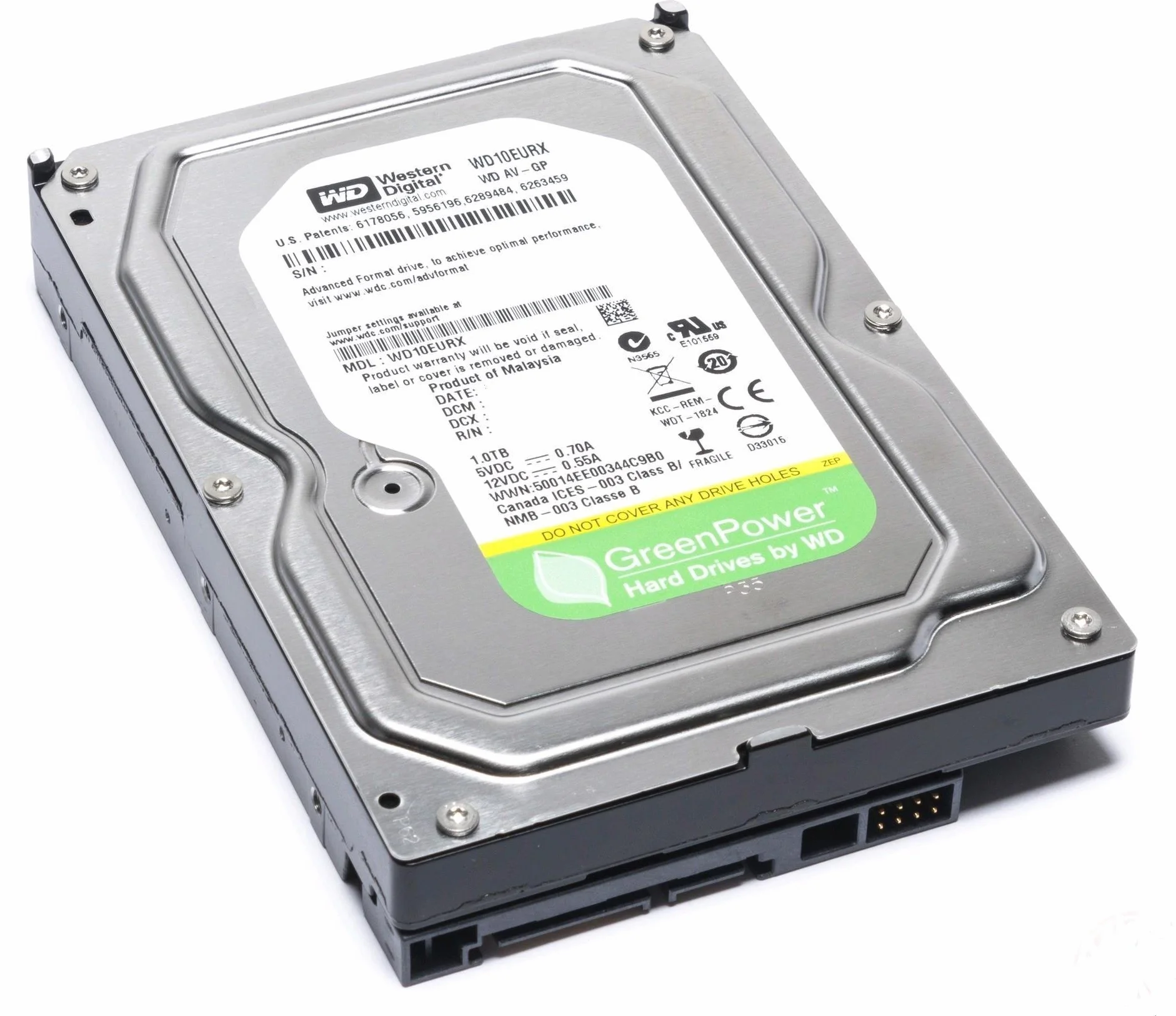 Western Digital WD10EURX Hard Disk Interno SATA 1000 GB Ricondizionato