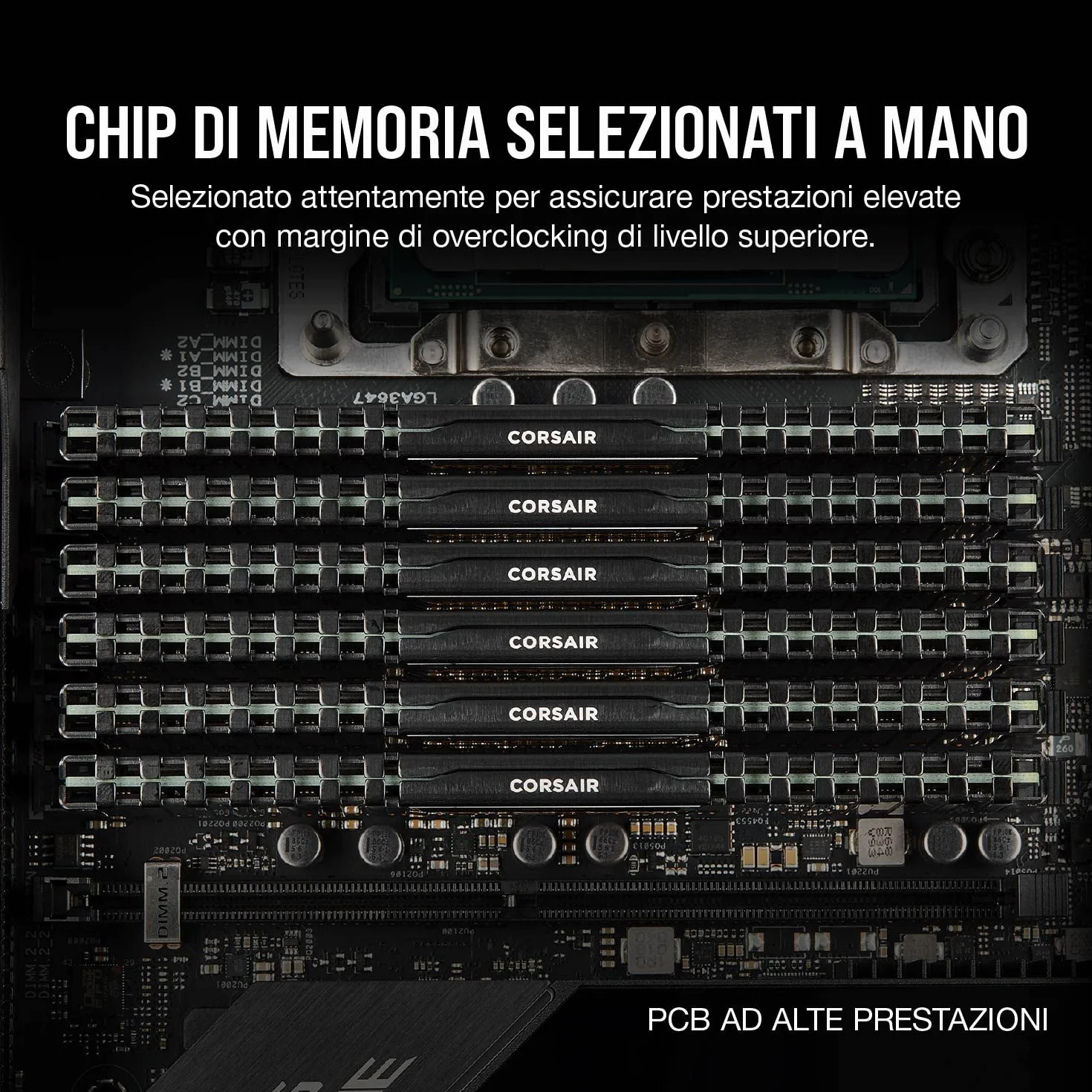 Corsair Vengeance LPX Memorie per Desktop a Elevate Prestazioni, 16 GB (2 X 8 GB), DDR4, 3200 MHz, C16 XMP 2.0, Nero