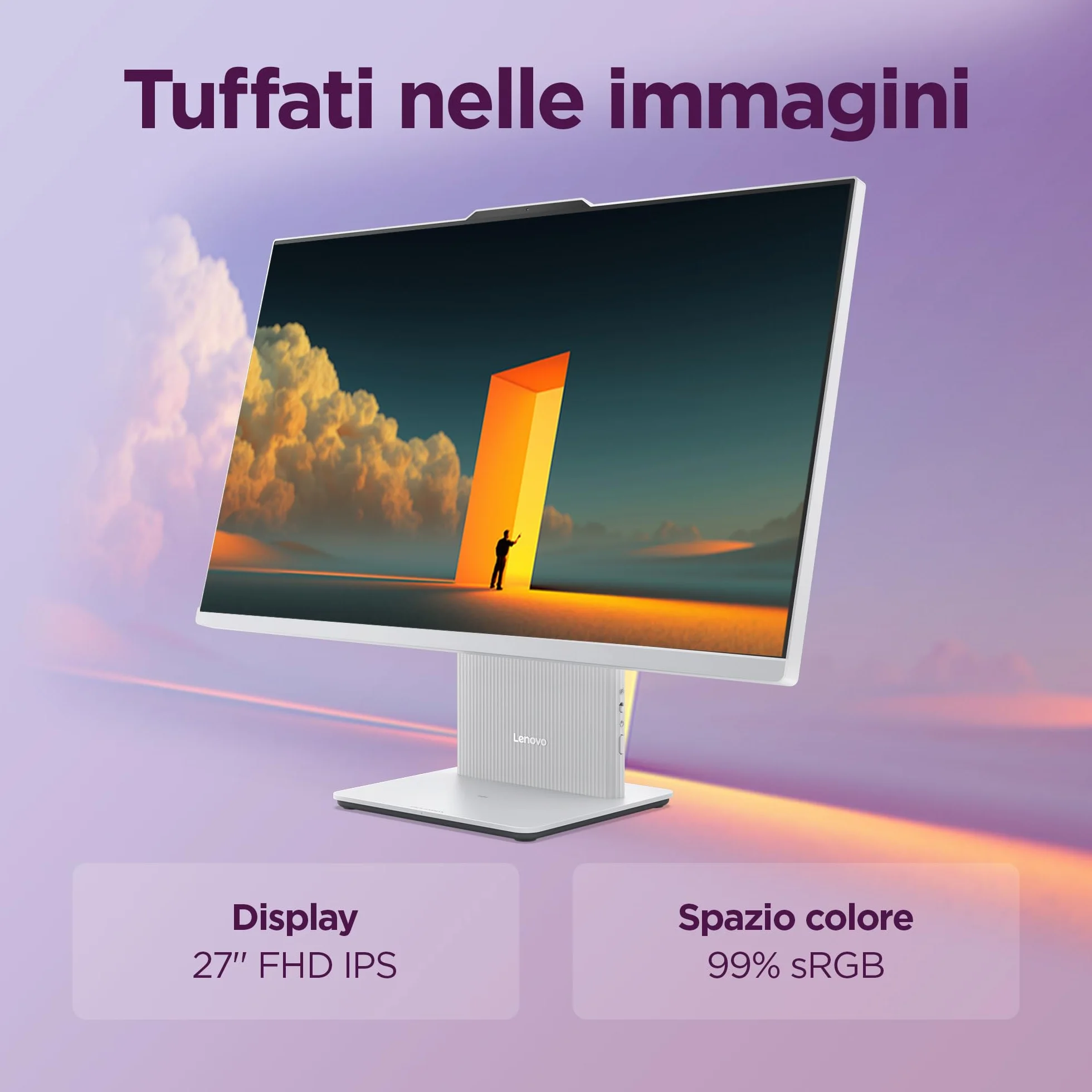 Lenovo IdeaCentre All-In-One 27" FHD AMD Ryzen 5 7533HS 512GB SSD 16GB RAM WiFi 6 Windows 11