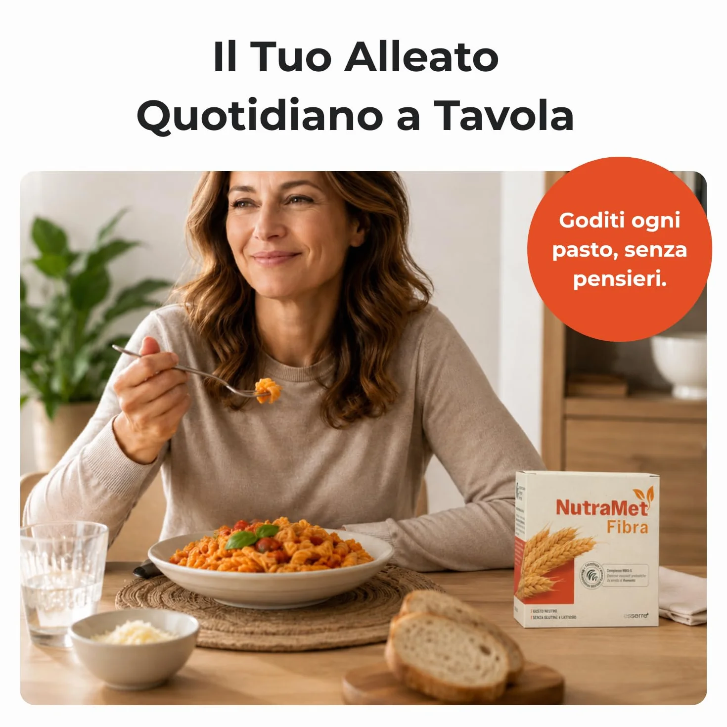 Esserre NutraMet Fibra Integratore Prebiotico Fibra Solubile 40 buste 8 gr Senza Glutine Senza Lattosio Vegano