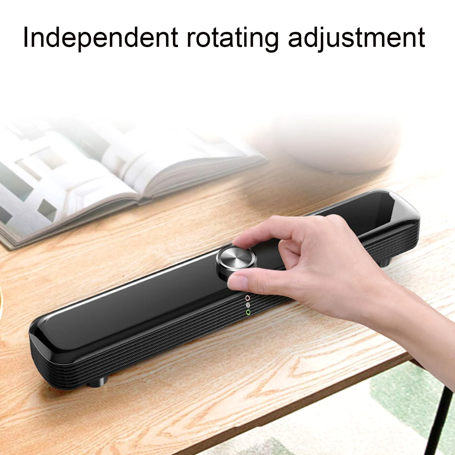 Altoparlante da Scrivania per Laptop con Audio 3D Ad Alto Rendimento Ed Effetti Luminosi Unici per Uso Personale e Streaming, Design ABS Resistente, 1 unità