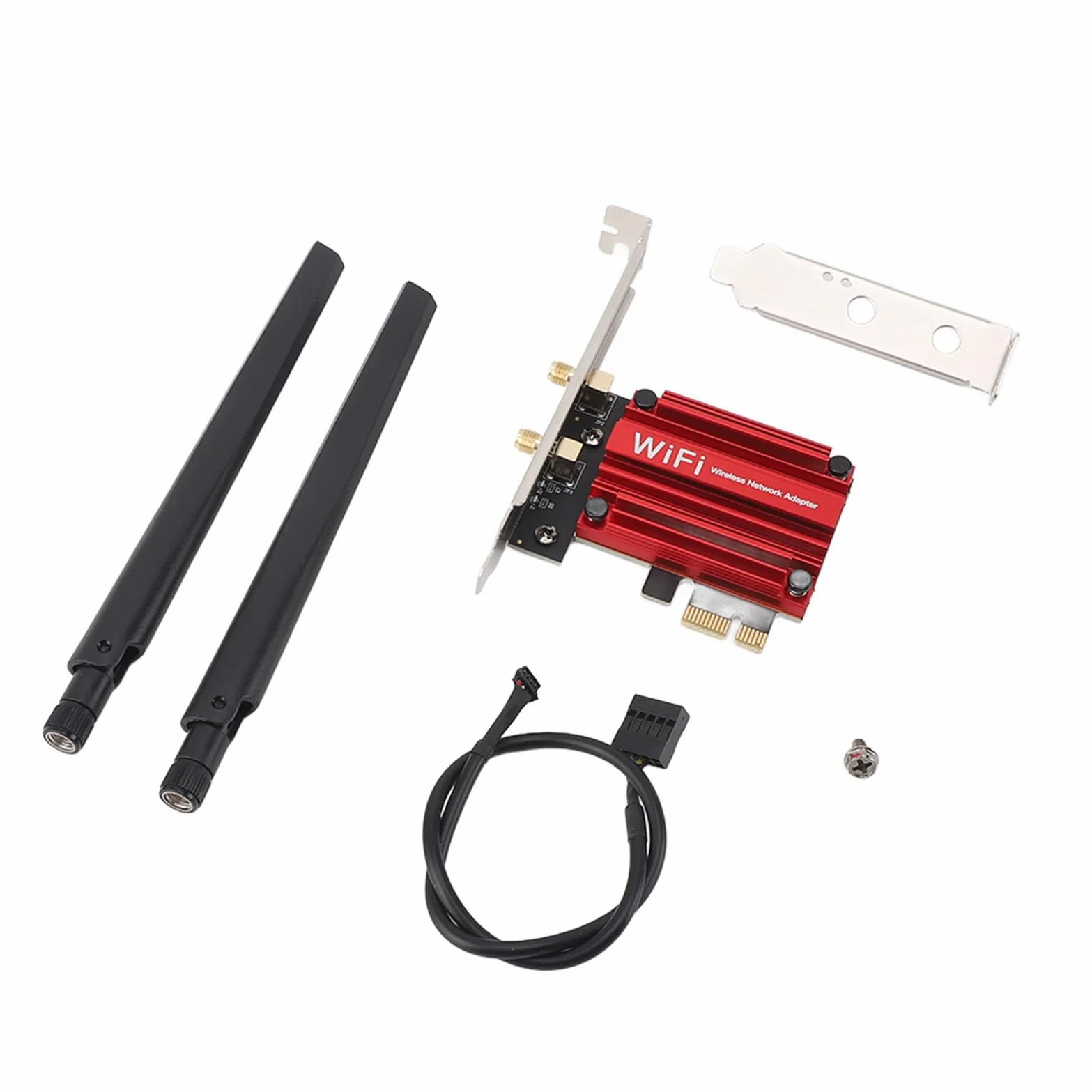 Cryfokt Scheda WiFi PCIe AX210 Adattatore WiFi 6 Wireless Ad Alta velocità da 5374 Mbps per PC Desktop Bluetooth 5.3 Compatibile con 10 11