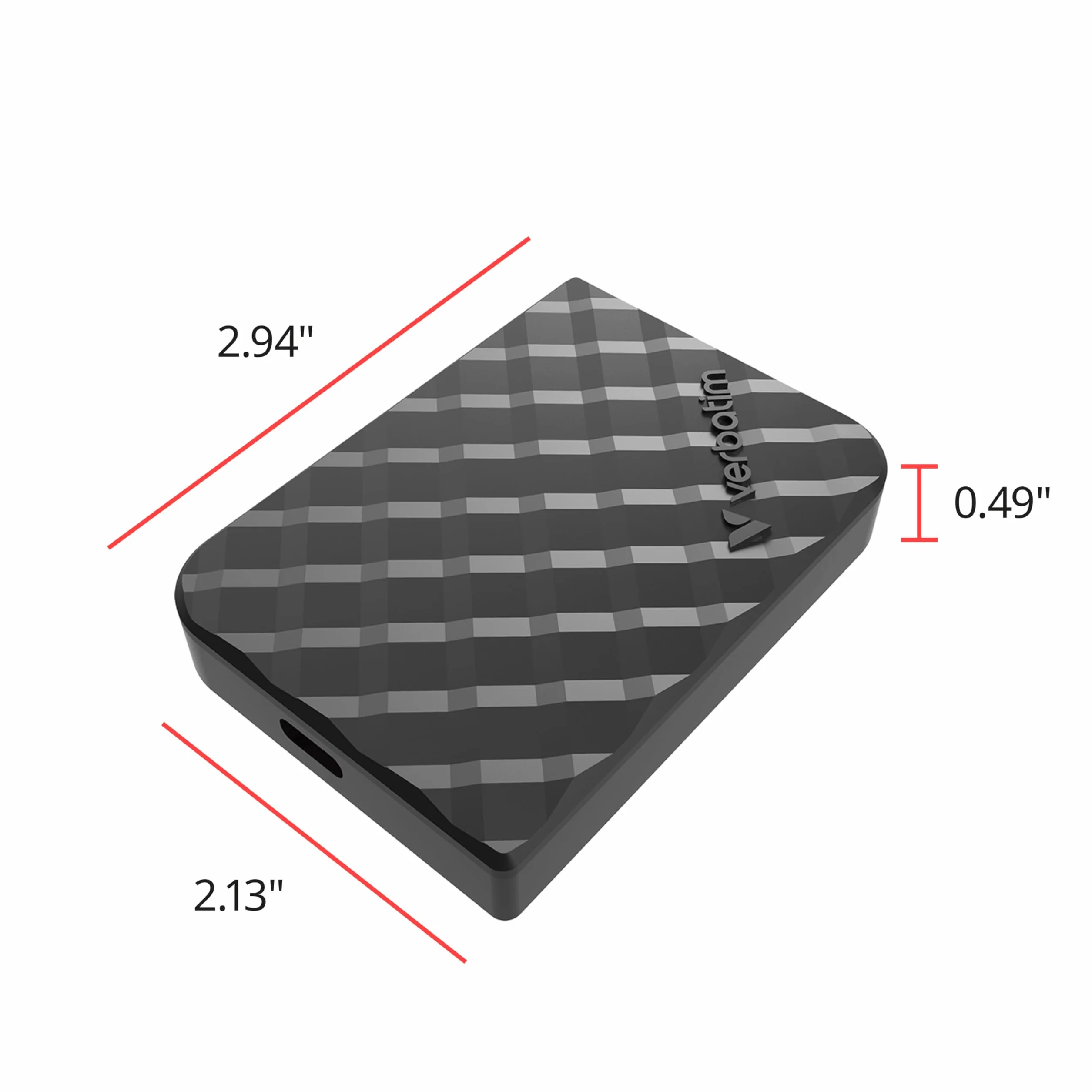 Verbatim Store 'n' Go Mini Diamond Portable SSD 512GB, USB 3.2 Gen 1 con adattatore USB-C 1000MB/s, compatto 35g, trasferimento dati ad alta velocità, software di backup nero, per PC e Mac, nero