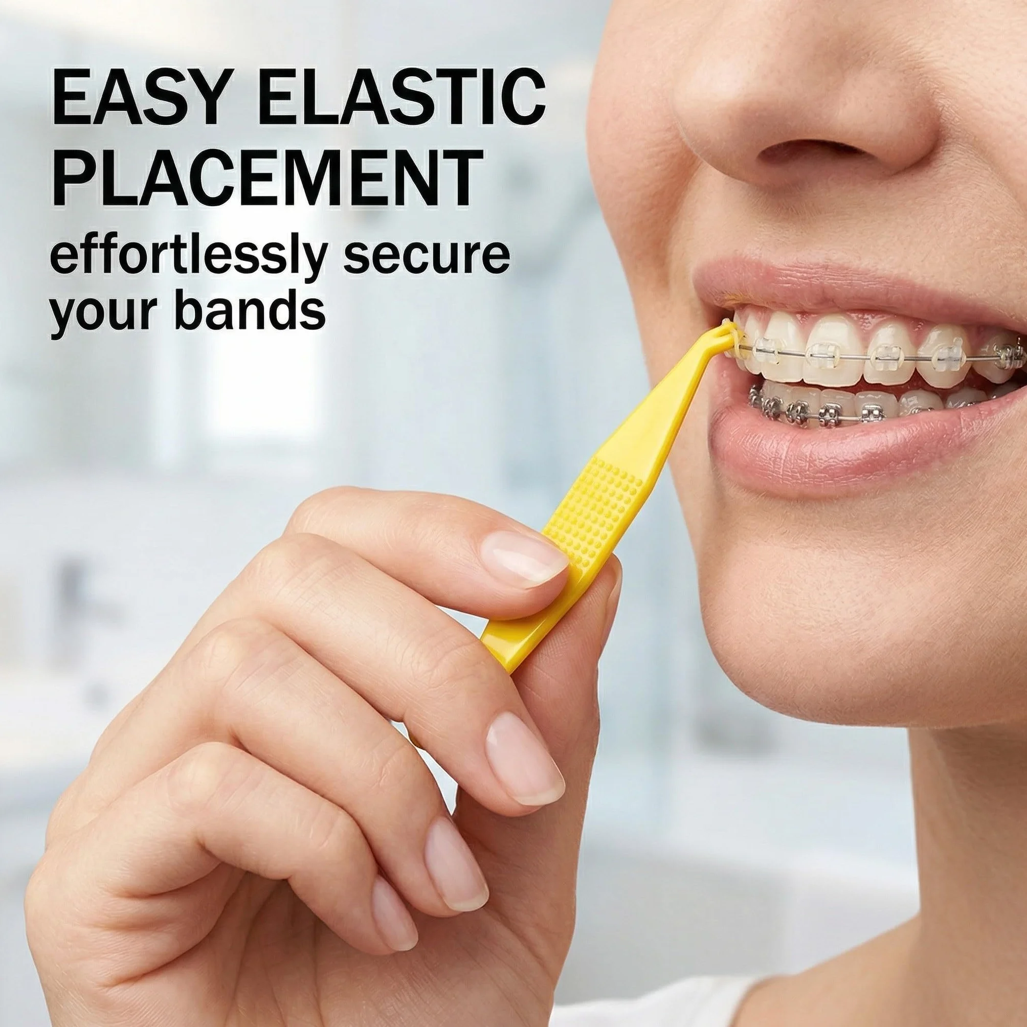 Disposable Dental Plastic Elastic Adjuster for Stretch Cord, Flexible Hook for Stretch Rope, Positioning Removal Tools