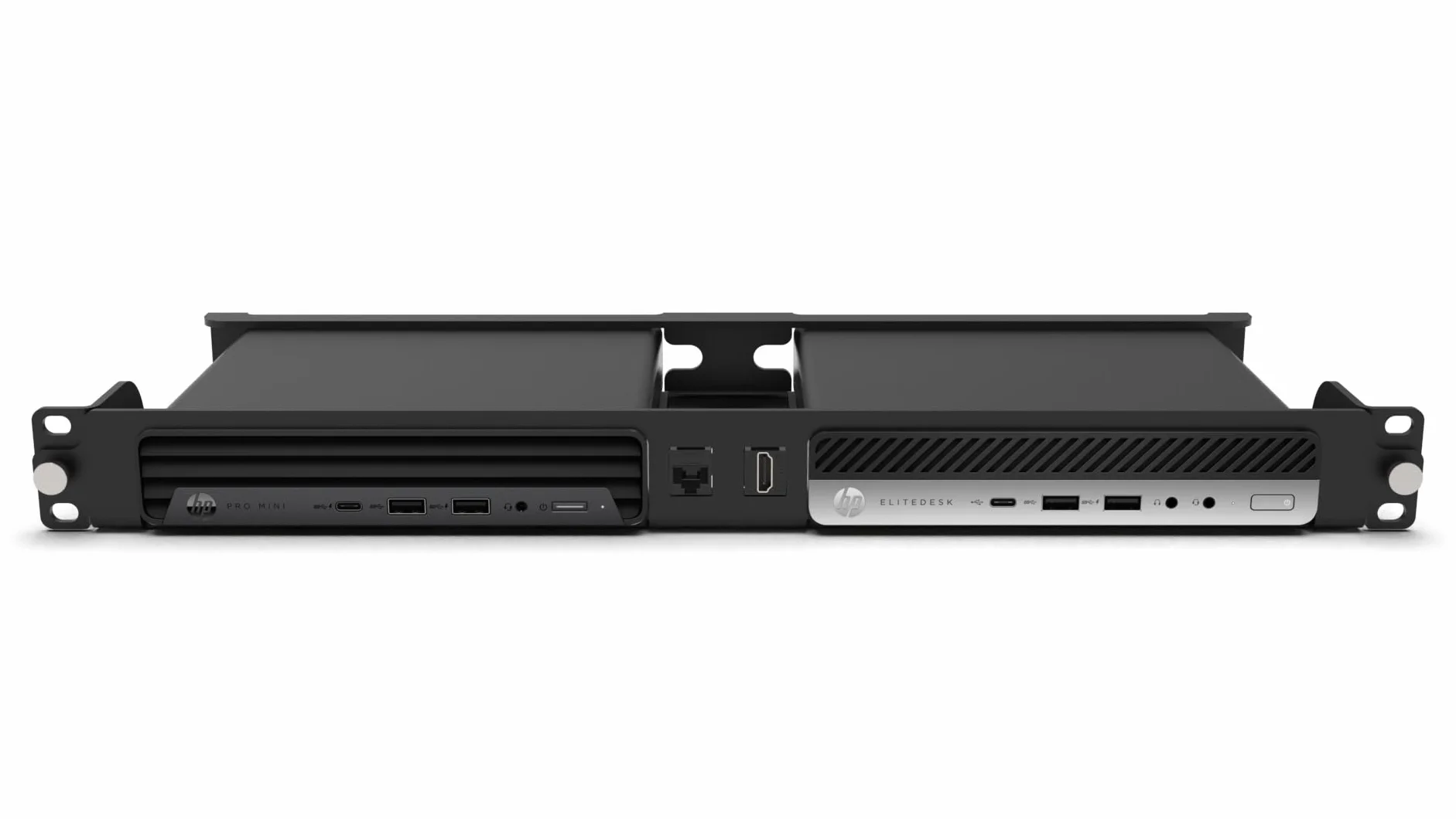 Montaggio a rack 19" 1U per 2X HP Mini