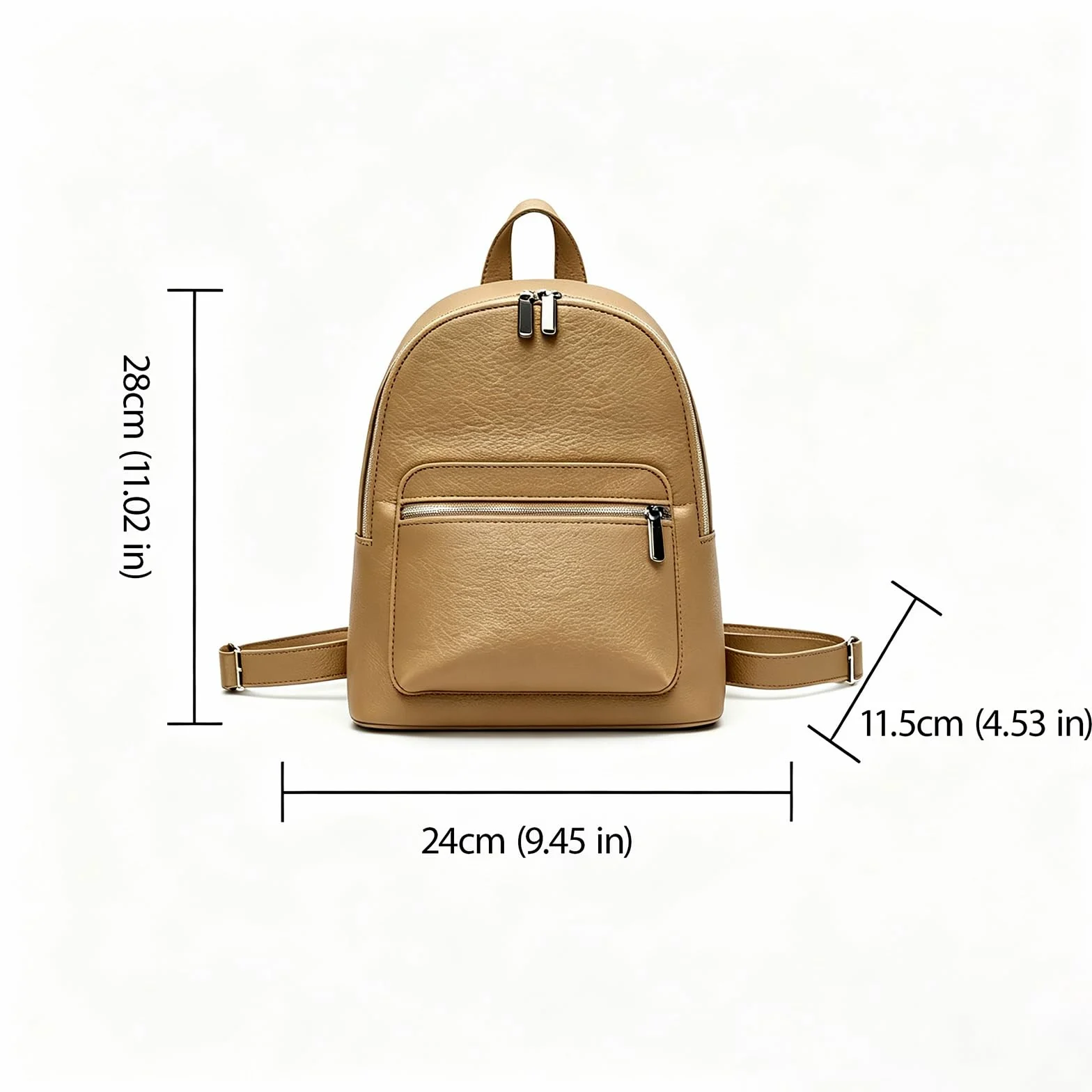 Mini PU moda casual zaino leggero giornaliero pacchetto a spalla sacchetto,White
