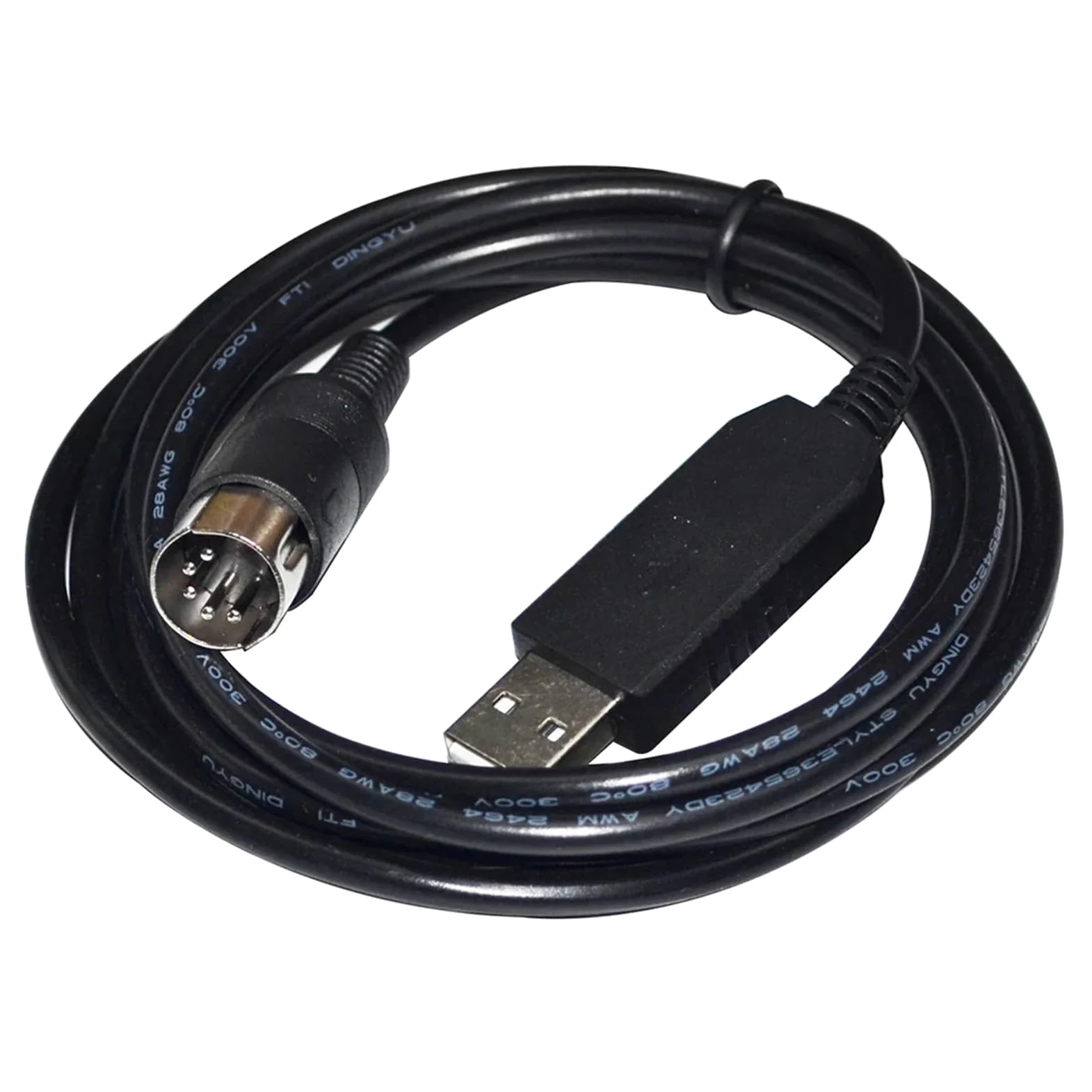 cablaggio di comunicazione seriale, Adattatore USB a DIN maschio a 5 pin, cavo di comunicazione seriale RS232 for bilancia a PC, 1,8-5,0 m(3 metres)