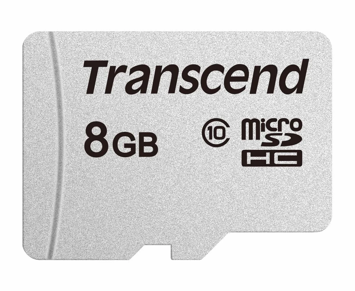Transcend Scheda di memoria microSDHC 300S Classe 10 da 8 GB con fino a 95/45 MB/s (per smartphone, fotocamere digitali e console Nintendo Switch) senza adattatore SD - TS8GUSD300S