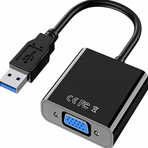 Adattatore USB a VGA 1080P USB 3.0/2.0 Maschio a Femmina Convertitore per Multi Monitor PC Windows 10/8.1/8/7/XP