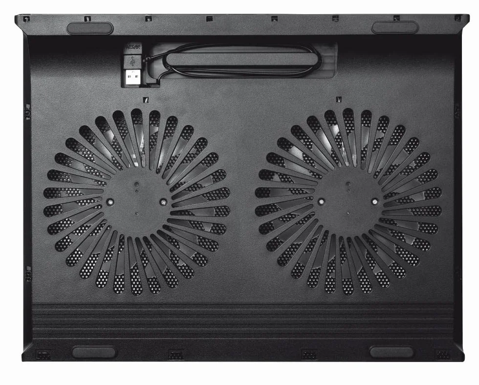Trust Base di Raffreddamento per Laptop 17.3, 2 Ventole, USB, Cooling Pad, Nero