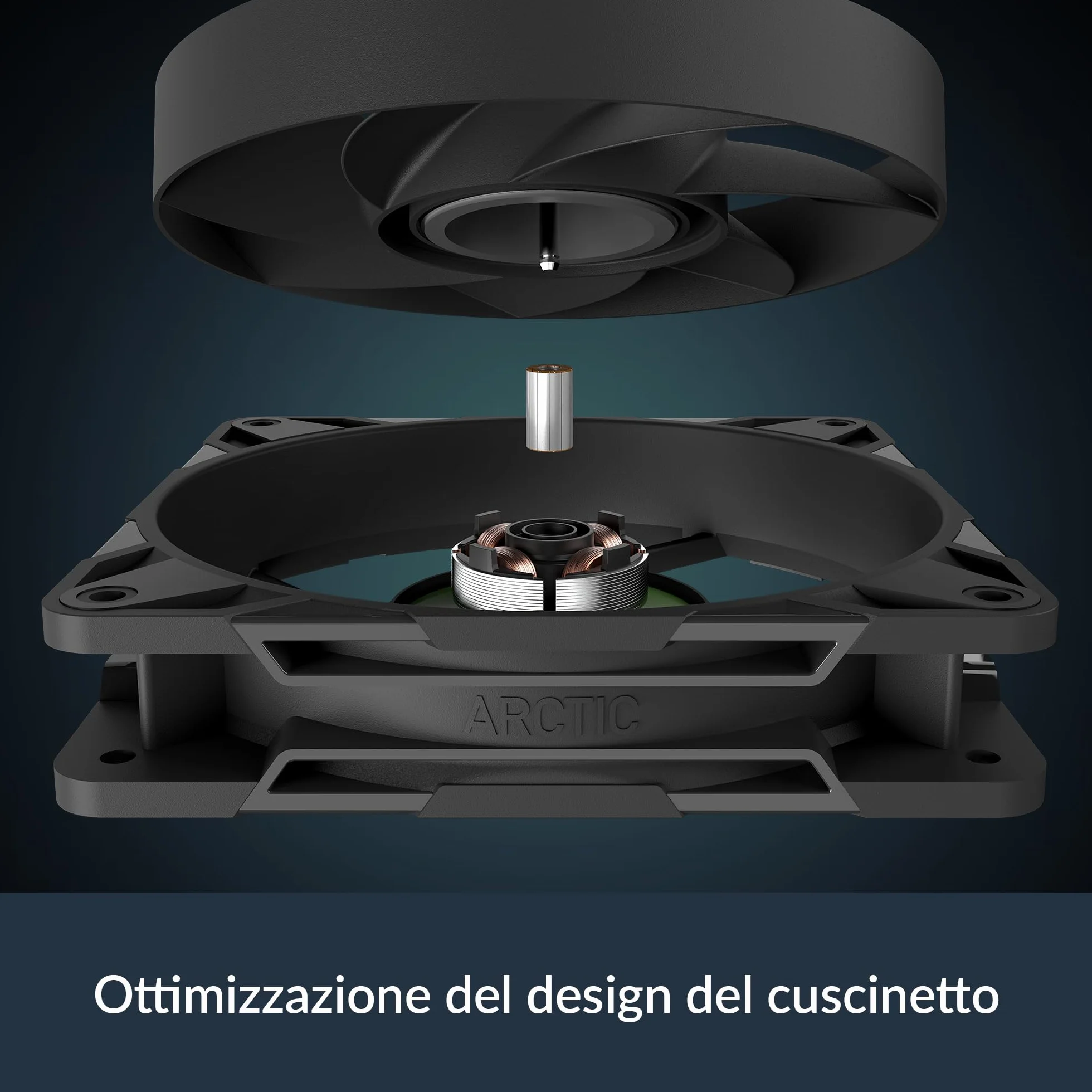 ARCTIC P12 Pro PST LN - Ventola Premium a basso rumore, ventola PWM da 120 mm con splitter per cavo a Y, 450-2000 rpm, 0 rpm <5% PWM, cuscinetto fluidodinamico, 4 pin - Nero