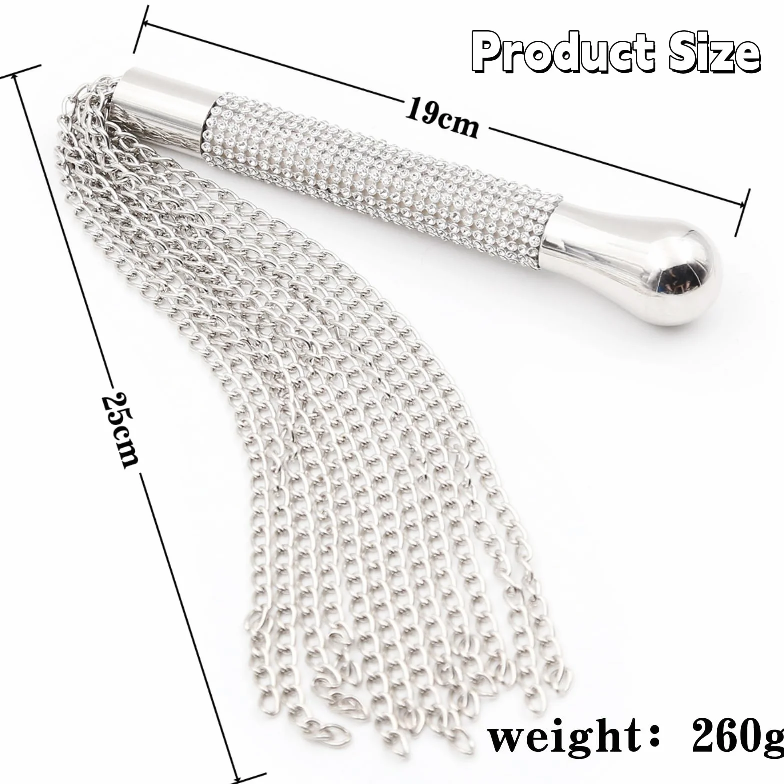Frusta Erotica a Catena in Metallo, Whip Bondage per Coppie Giochi di Ruolo SM Sex Toys