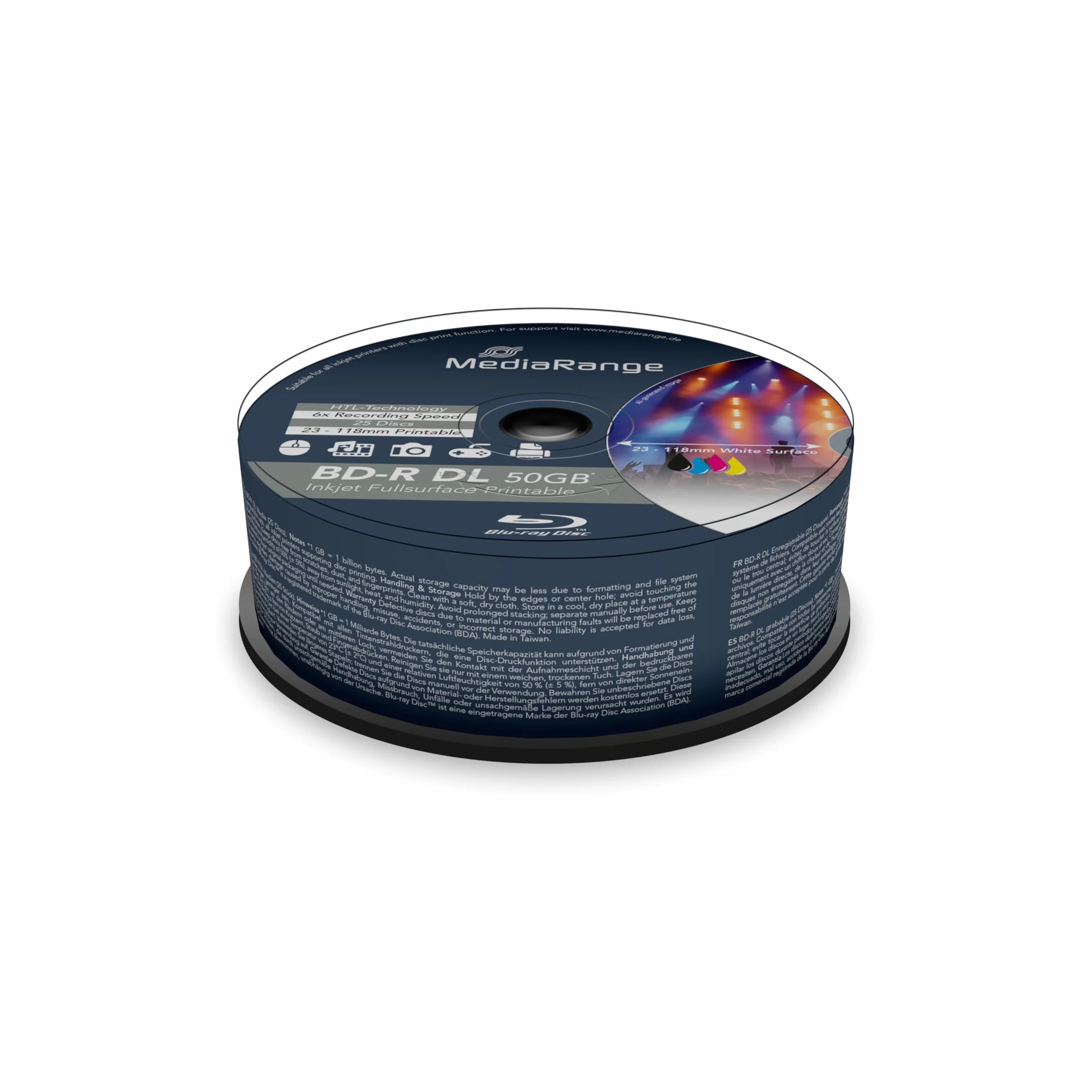 MediaRange MR510 BD-R DL 50GB 25pezzo(i) disco vergine Blu-Ray