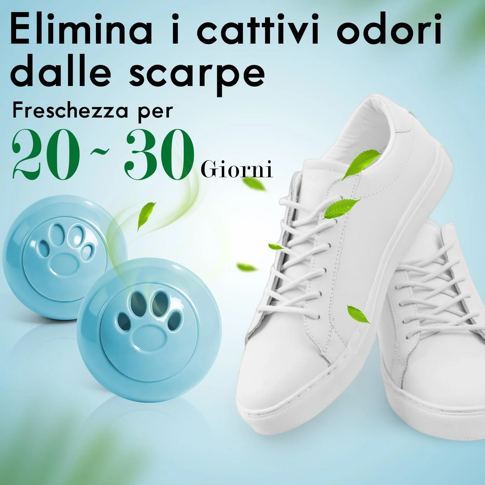 Deodoranti per Scarpe da Ginnastica 8 Palline Deodoranti Talco per Casa Automobili