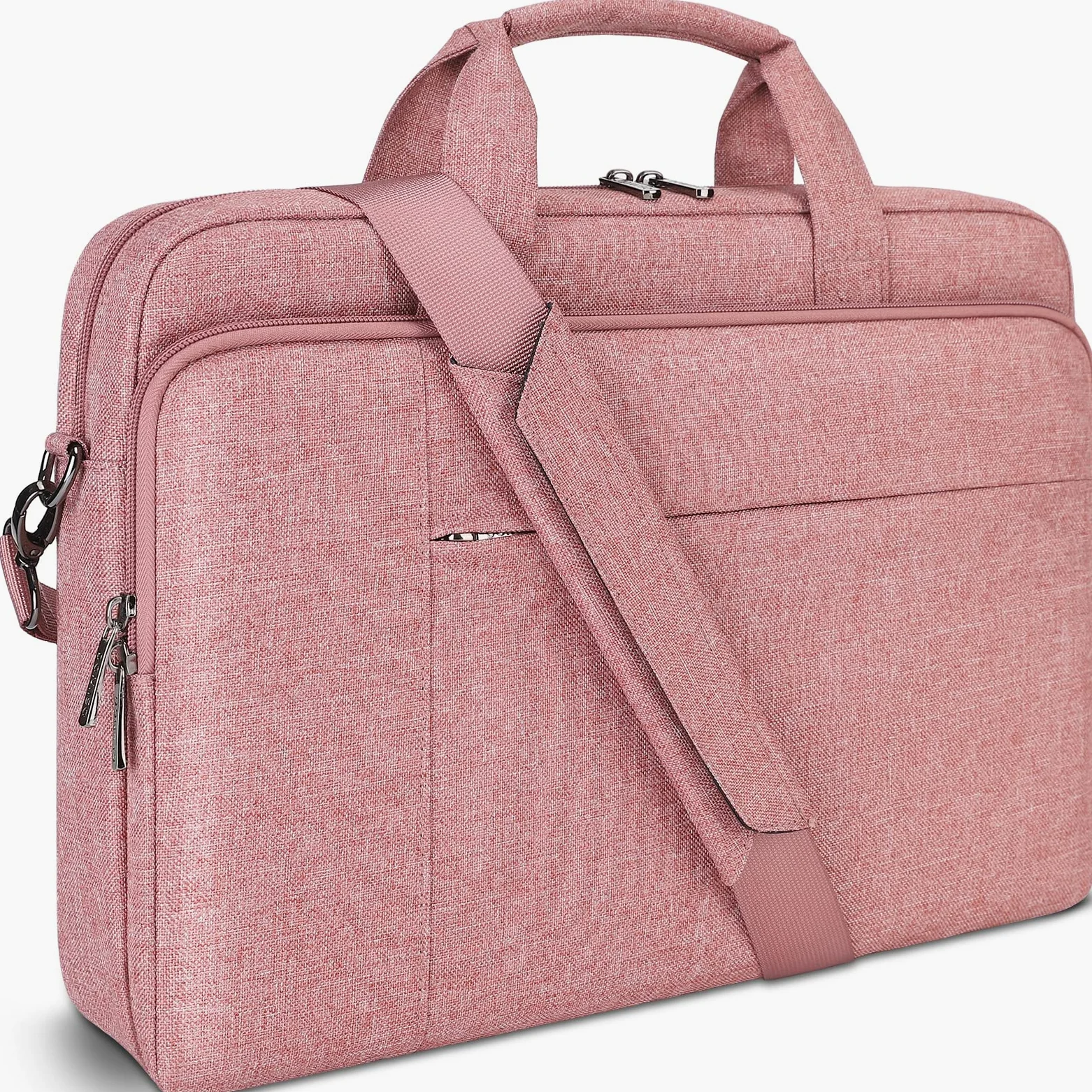 DOMISO Borsa Porta PC 17,3 Pollici Borsa Lavoro Ufficio Donna Uomo con Tracolla Computer Bag,per 17,3 Pollici dell Lenovo HP AUUS Acer Laptop,Adatto per Viaggi di Lavoro,Scuola,Lavoro,Rosa