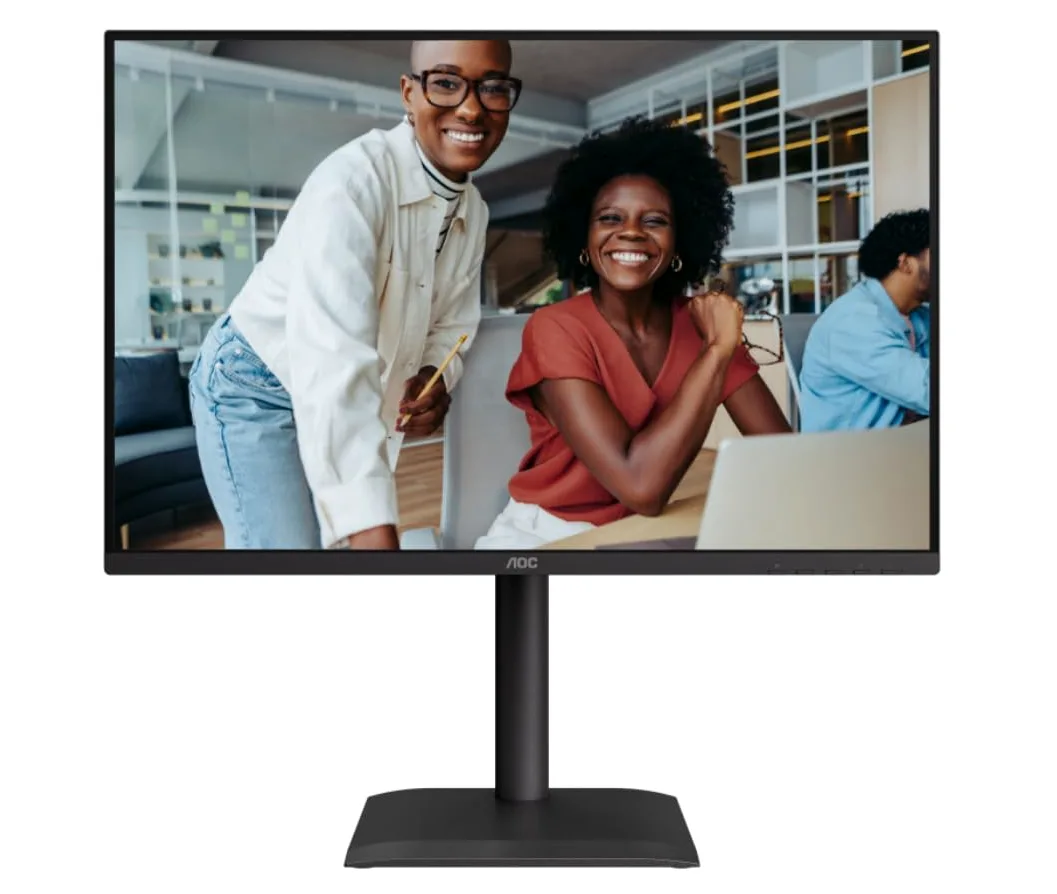 AOC Monitor X24E4U da 24 pollici WUXGA 100 Hz, pannello IPS, GtG 4 ms, sincronizzazione adattiva, modalità HDR, regolazione dell'altezza, altoparlanti, (1920 x 1200 HDMI 1x 1.4 DP 1x1.4 Hub USB) Nero