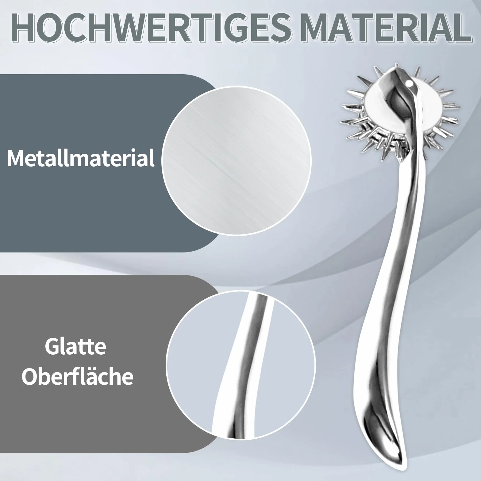 Wartenberg Pin Wheel Sex Toy BDSM acciaio inox massaggi Nerve Wheel Silver