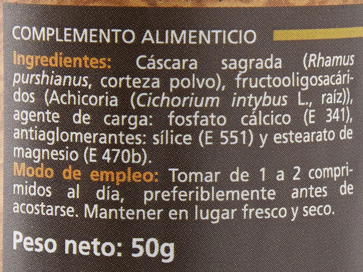 Cascara Sagrada 100 Comprimidos Sotya