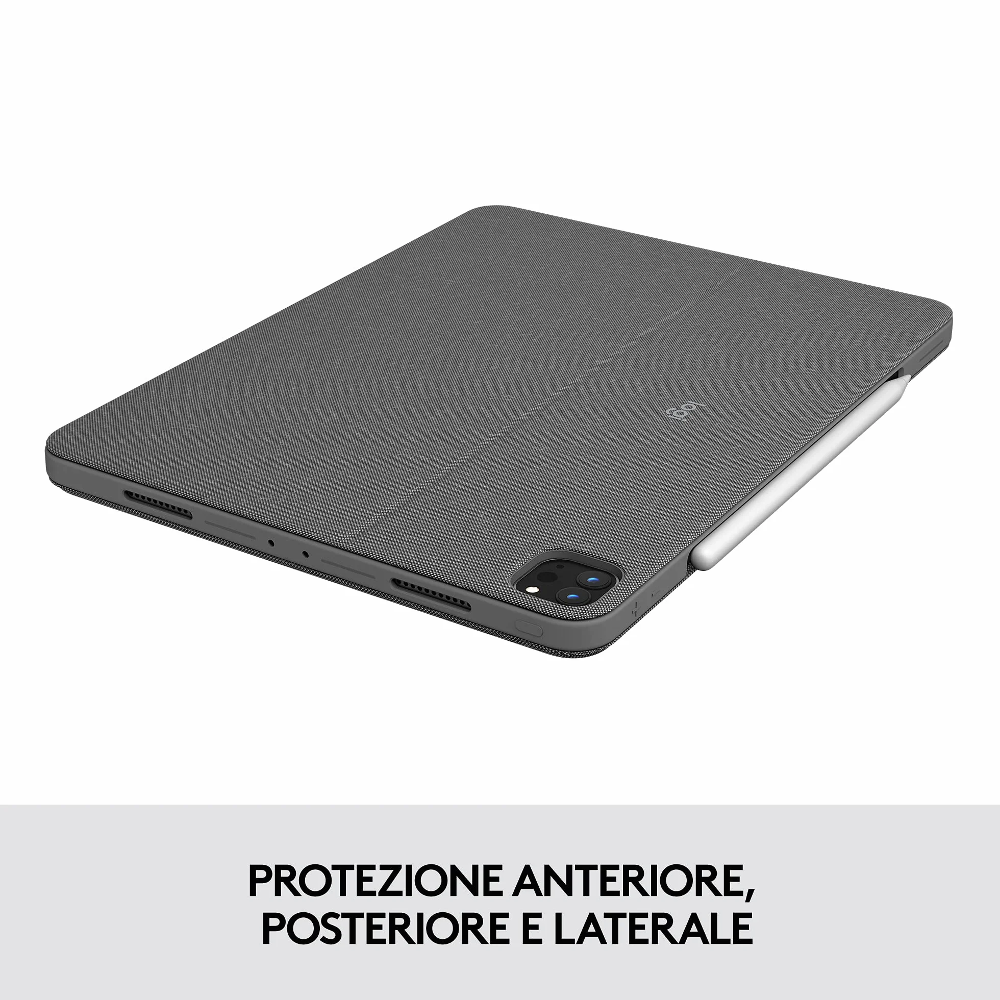 Logitech Combo Touch iPad Pro da 11 pollici (1a, 2a, 3a generazione - 2018, 2020, 2021) Custodia con tastiera - Tastiera retroilluminata staccabile - Italiano QWERTY - Grigio