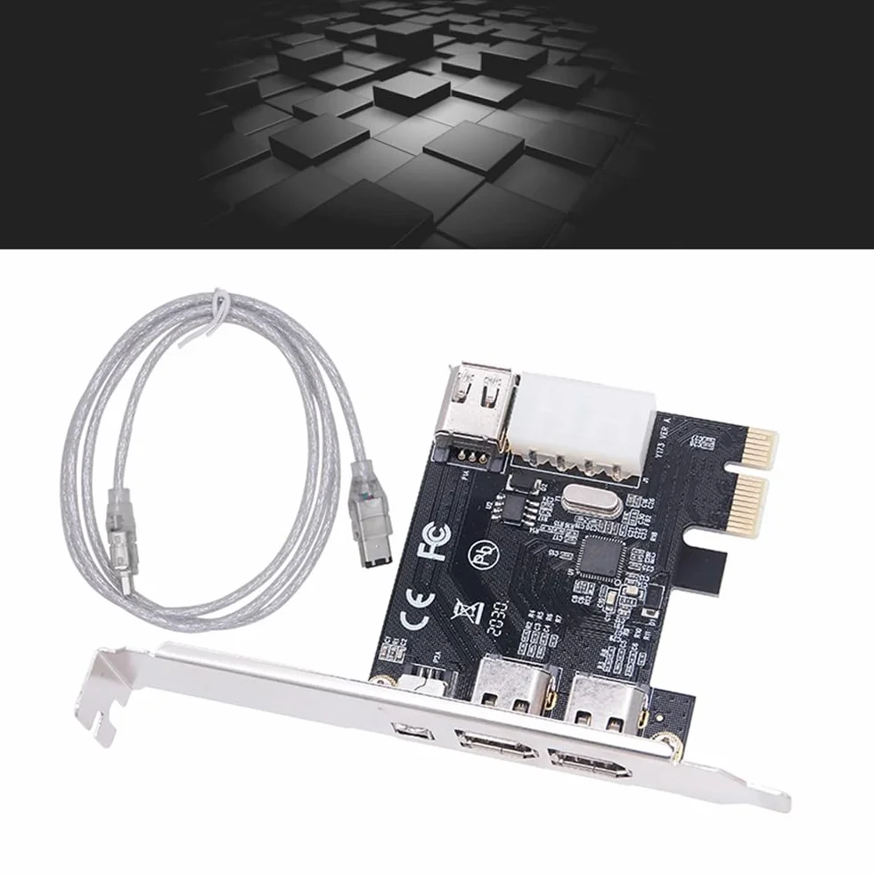 Scheda di Acquisizione Video HD DV PCI-e 1 X 1394 A 4 Porte Scheda Firewire 800/400/200/100Mbps Supporta Hot-Swapping per Desktop