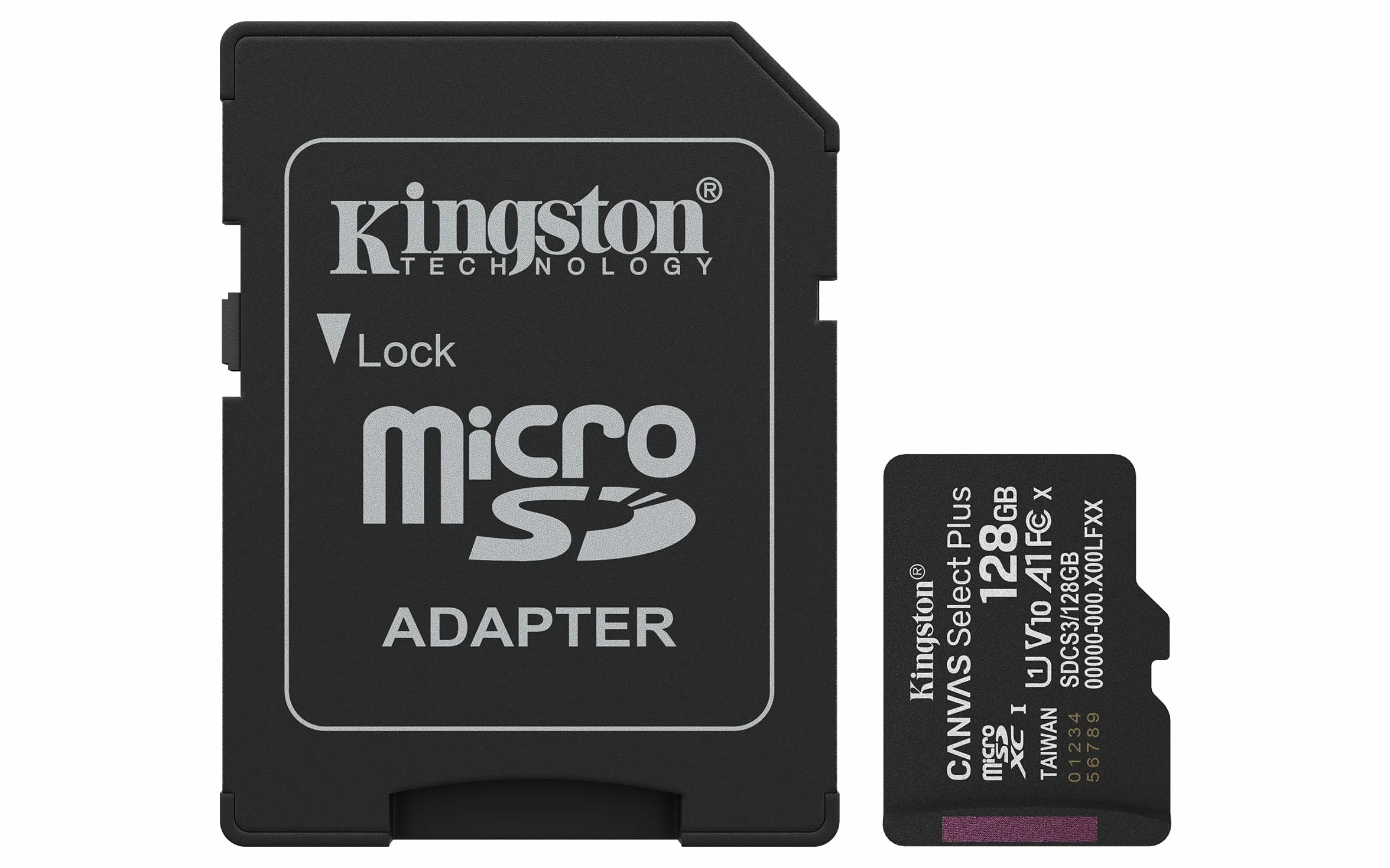Kingston Canvas Select Plus microSD 128GB microSDXC Gen3 150MB/s A1 Adattatore SD