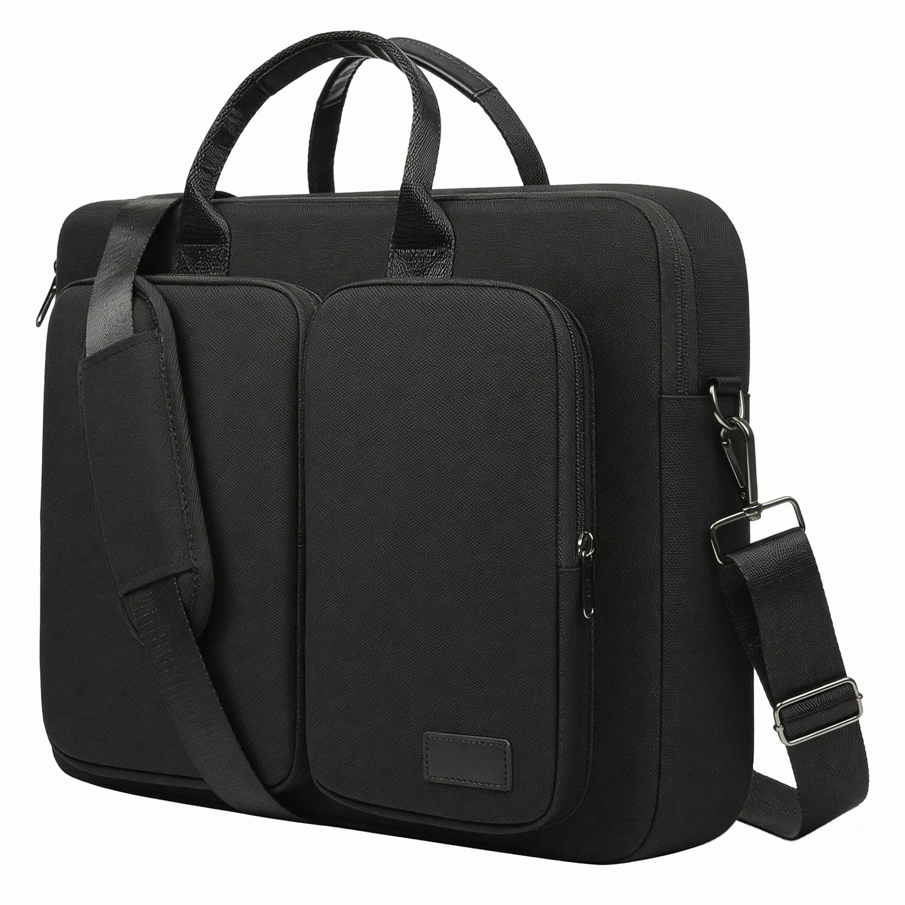 Borsa Porta PC, Custodia PC 16 Pollici Impermeabile, Borsa Tracolla Laptop con Tracolla e Maniglia, 360° Protezione Custodia Computer Compatibile con Macbook Pro 16 M4 M3 M2 M1, Nero