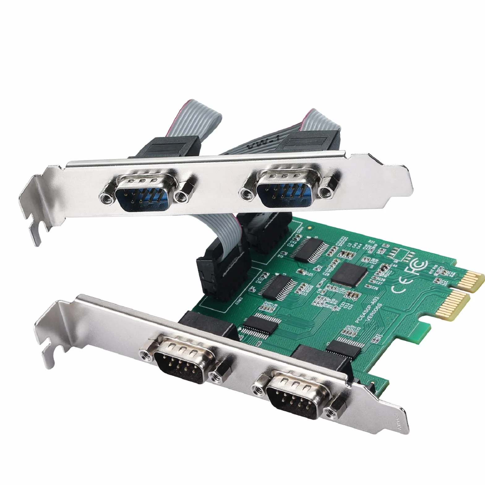 Scheda Porta Seriale PCI-E a 4 Porte R232 con Velocità Bidirezionali Fino a 250 Kbps, Controllata da UN Modem Seriale per Reti Seriali, Terminali POS, ecc.