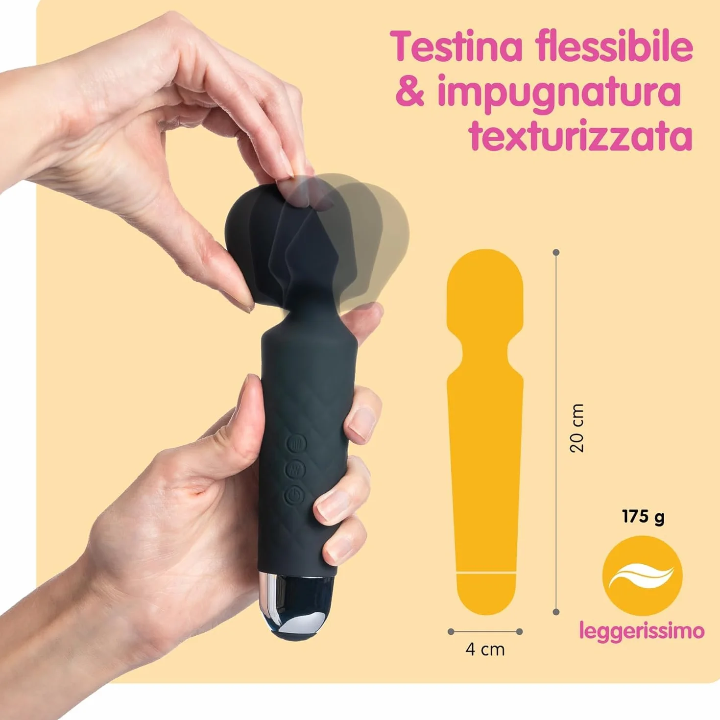 Vibratore Sessuale per Donna Oliver James - Stimolatore Punto G con 8 Velocità e 20 Modalità - Nero Intenso