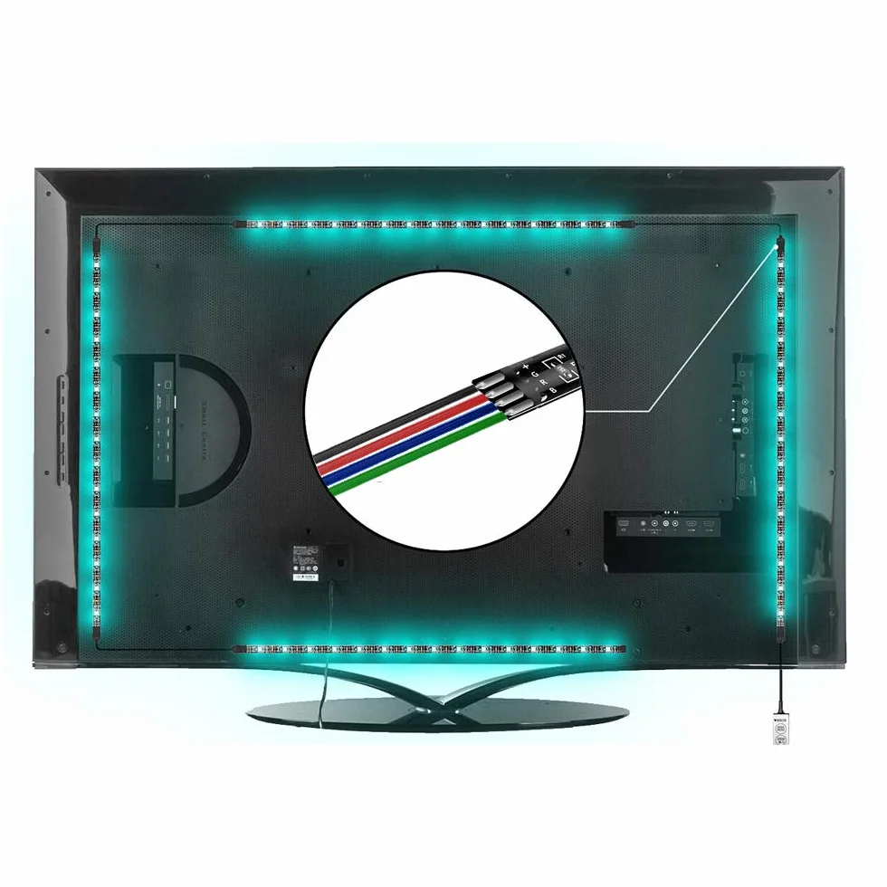 30 m 22 AWG 4 colori RGB Cavo di estensione Filo Linea, 4 x 0,32 mm² 12/24 V DC 100 ft Luci LED 4 Pin Fili Striscia Estendere la Bobina di Filo per 5050 3528 RGB LED Striscia