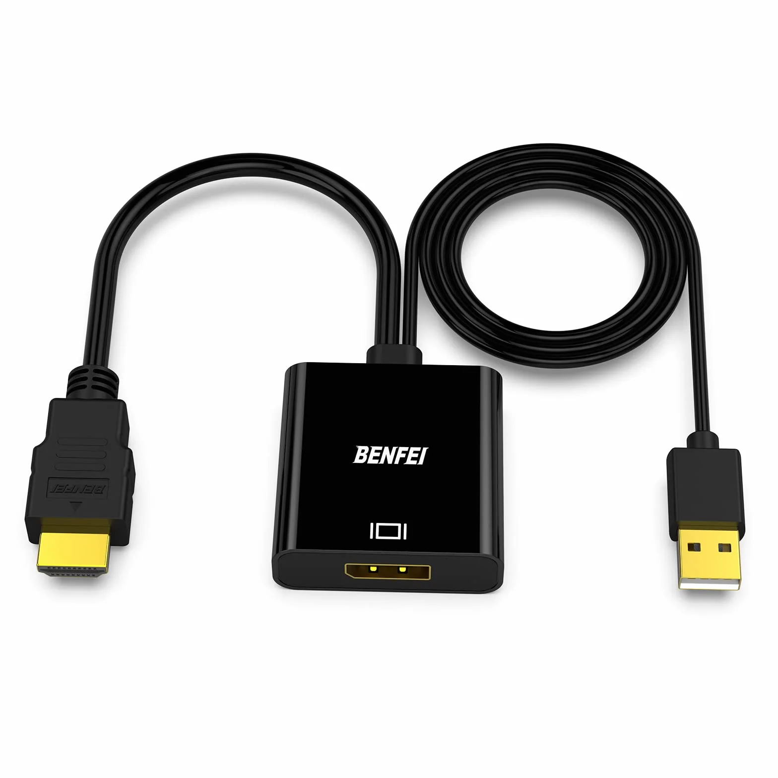 BENFEI Adattatore HDMI a DisplayPort, unidirezionale Adattatore HDMI sorgente a monitor/TV Displayport con audio, compatibile per laptop Xbox 360 One PS4 PS3 e altro