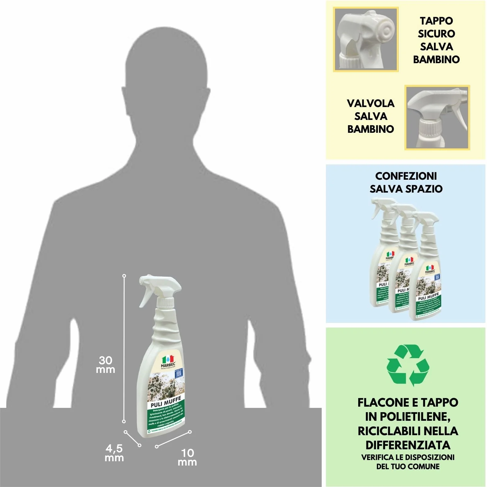 MARBEC PULI MUFFE 750ML Detergente antimacchia