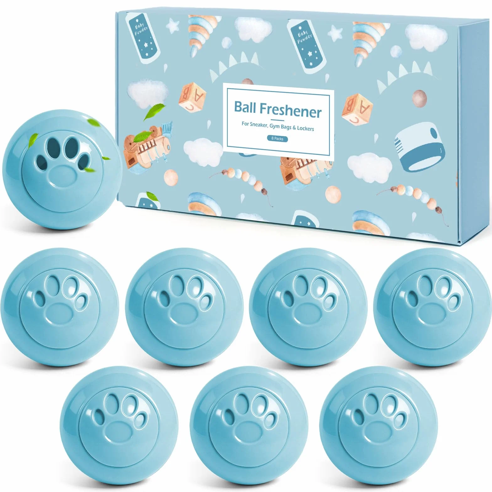 Deodoranti per Scarpe da Ginnastica 8 Palline Deodoranti Talco per Casa Automobili