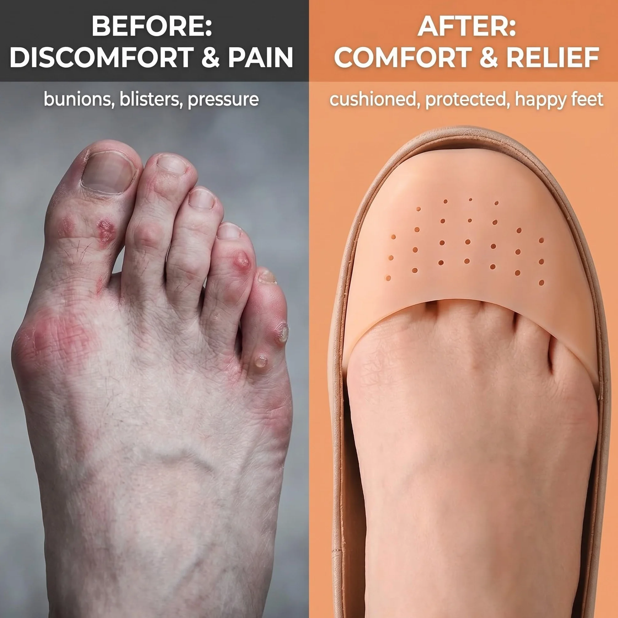 Copriscarpe Punta Silicone Danza Classica Tacchi Balletto Traspiranti Alleviare Dolore Prevenire Vesciche Bianco
