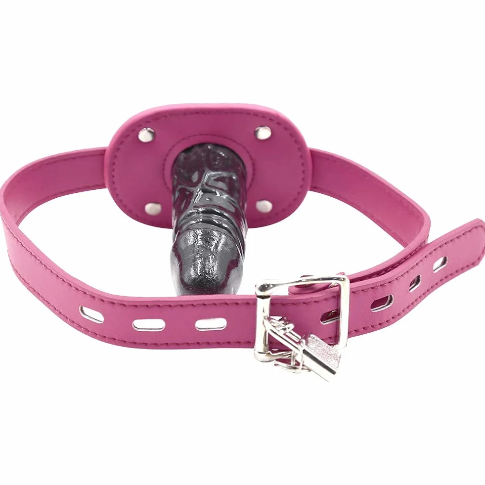 Roluck Dildo Gag Mouth Bondage regolabile SM Giocattolo del sesso fetish (L)