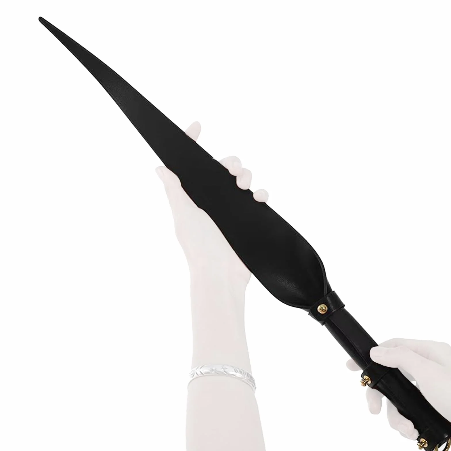 Frusta in pelle paddle erotico flogger bondage SM spanking per donne e uomini (Nero)