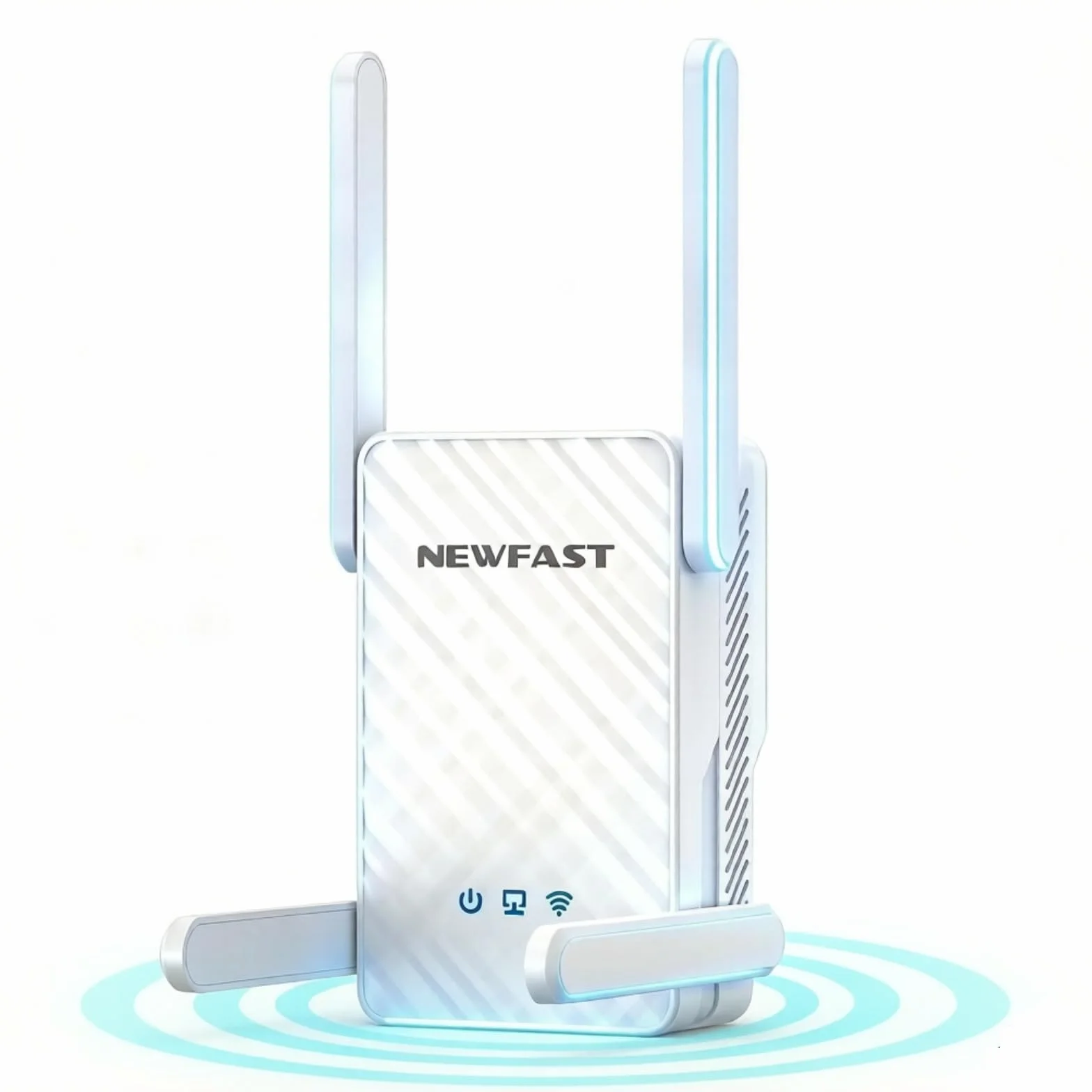 NEWFAST 3000Mbps Ripetitore WiFi Potente per Casa, WiFi6 WiFi Extender Dual Band 2.4G/5GHz con 4 * 5dBi Antenne, Porta Gigabit Ethernet, WPS Funzione, Supporta Modalità Ripetitore/Router/AP