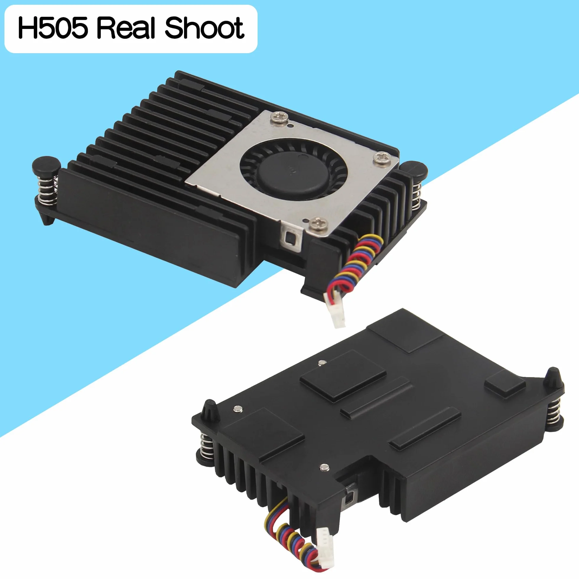 Geekworm H505 Active Cooler Fan for Raspberry Pi 5, Aluminum Heatsink with Blower PWM Fan