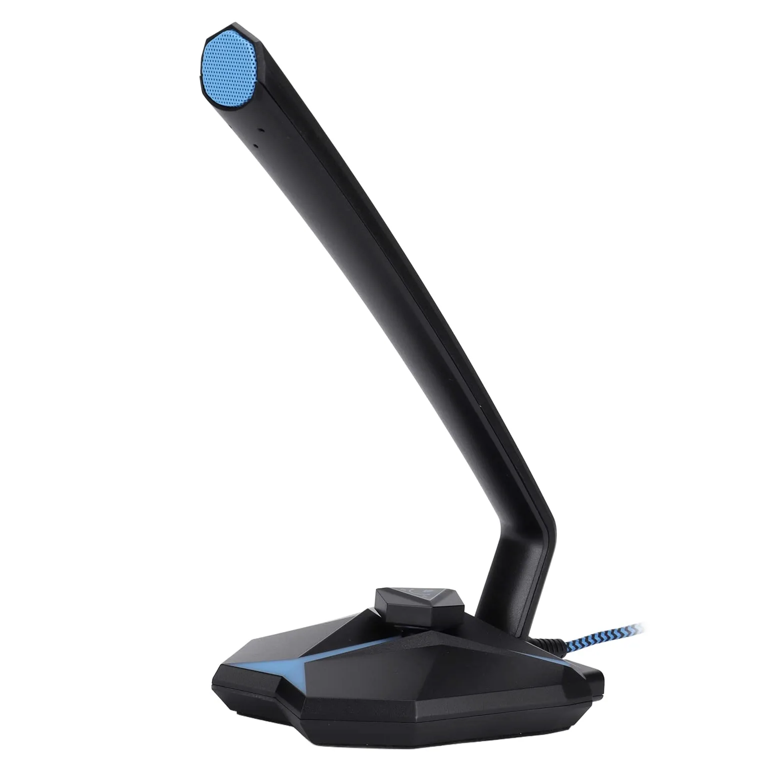Bewinner Microfono USB per PC, Microfono Omnidirezionale per Computer da Scrivania con Indicatore LED Freddo, Angolo Regolabile, Microfono USB per PC per Riunioni di Ufficio di Gioco