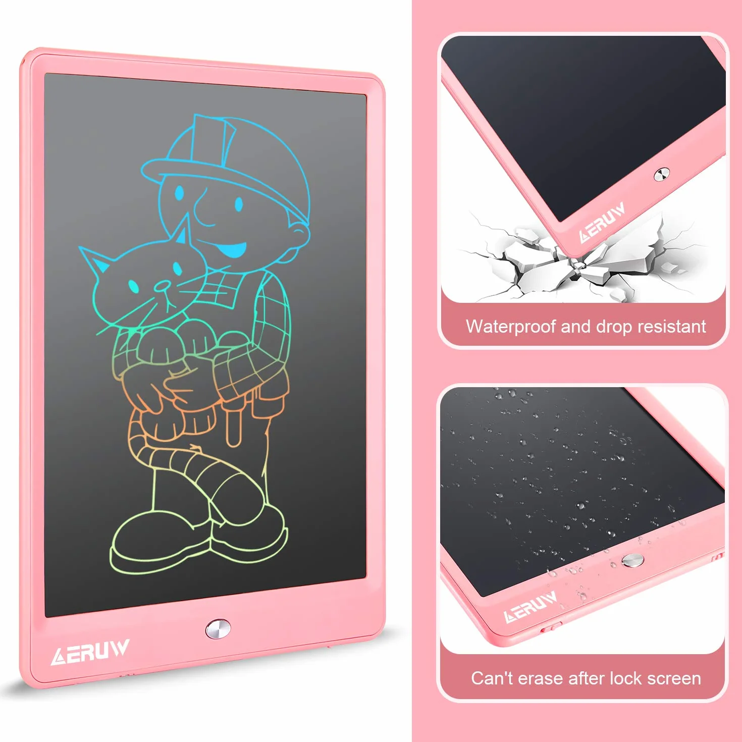 Tavoletta Grafica LCD Scrittura Colorato 10 Pollici Lavagna da Disegno Cancellabile Portatile Regalo Bambini